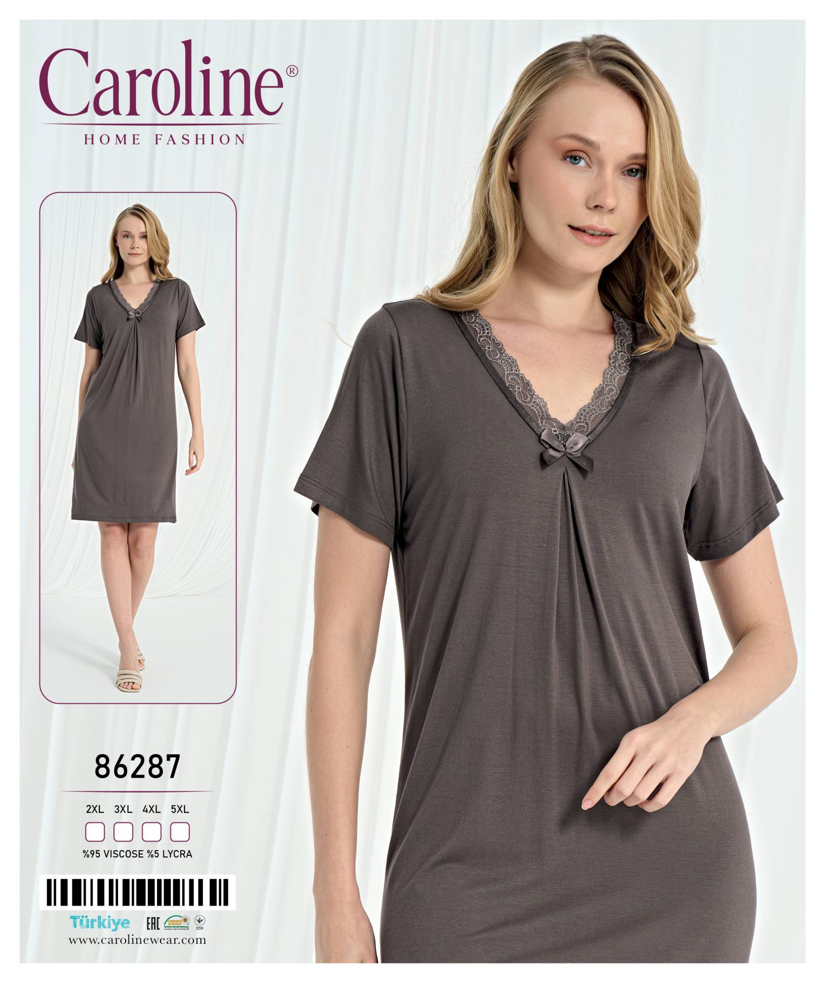 Caroline 86287 ночная рубашка 2XL, 3XL, 4XL, 5XL