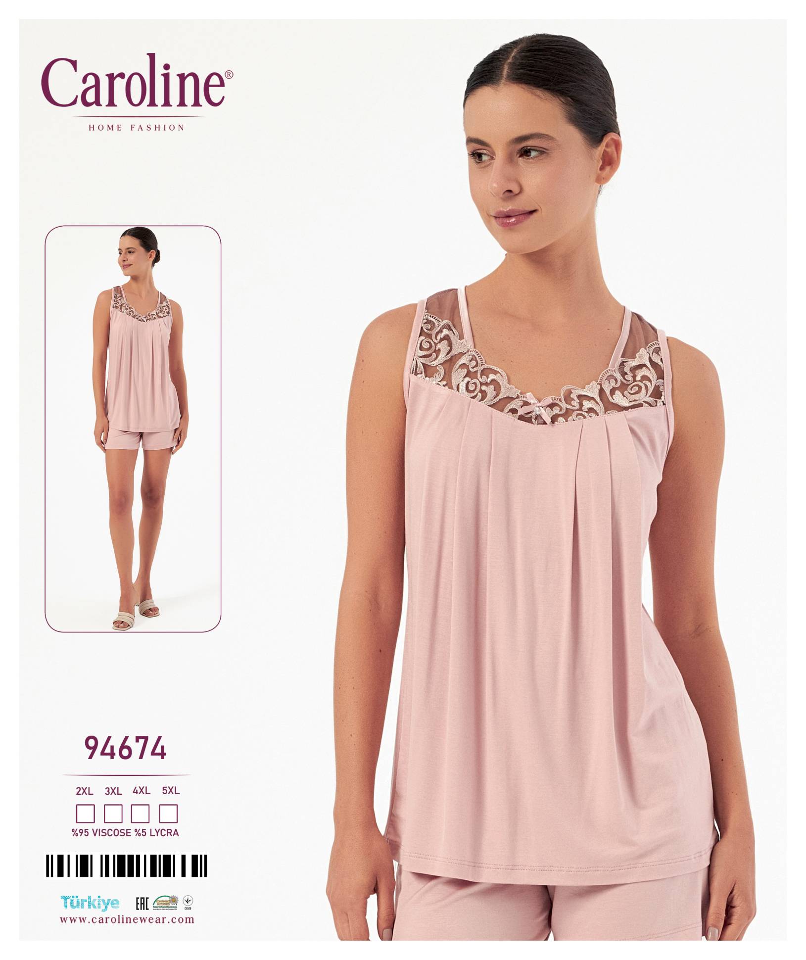 Caroline 94674 пижама 2XL, 3XL, 4XL, 5XL