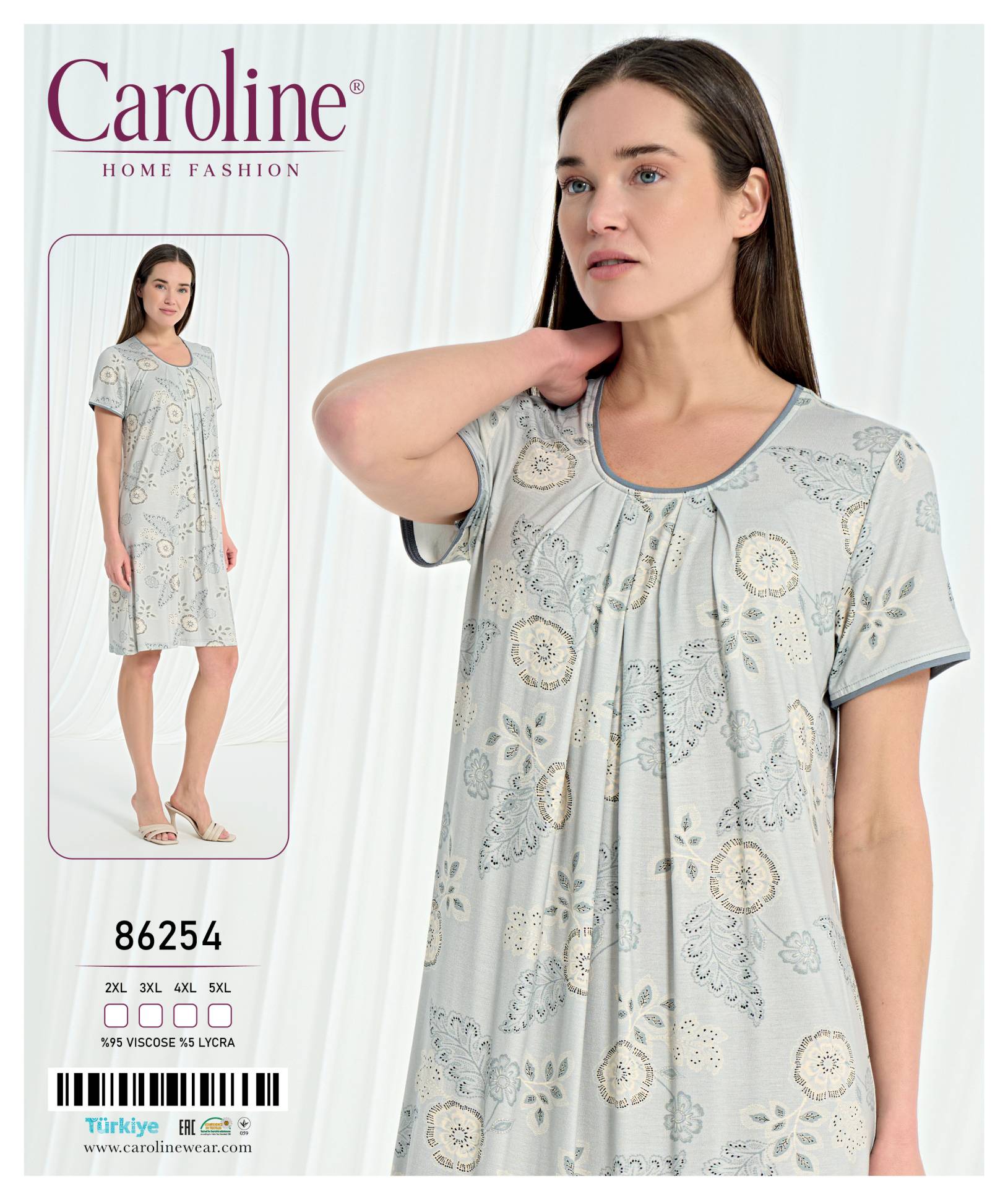 Caroline 86254 ночная рубашка 2XL, 3XL, 4XL, 5XL