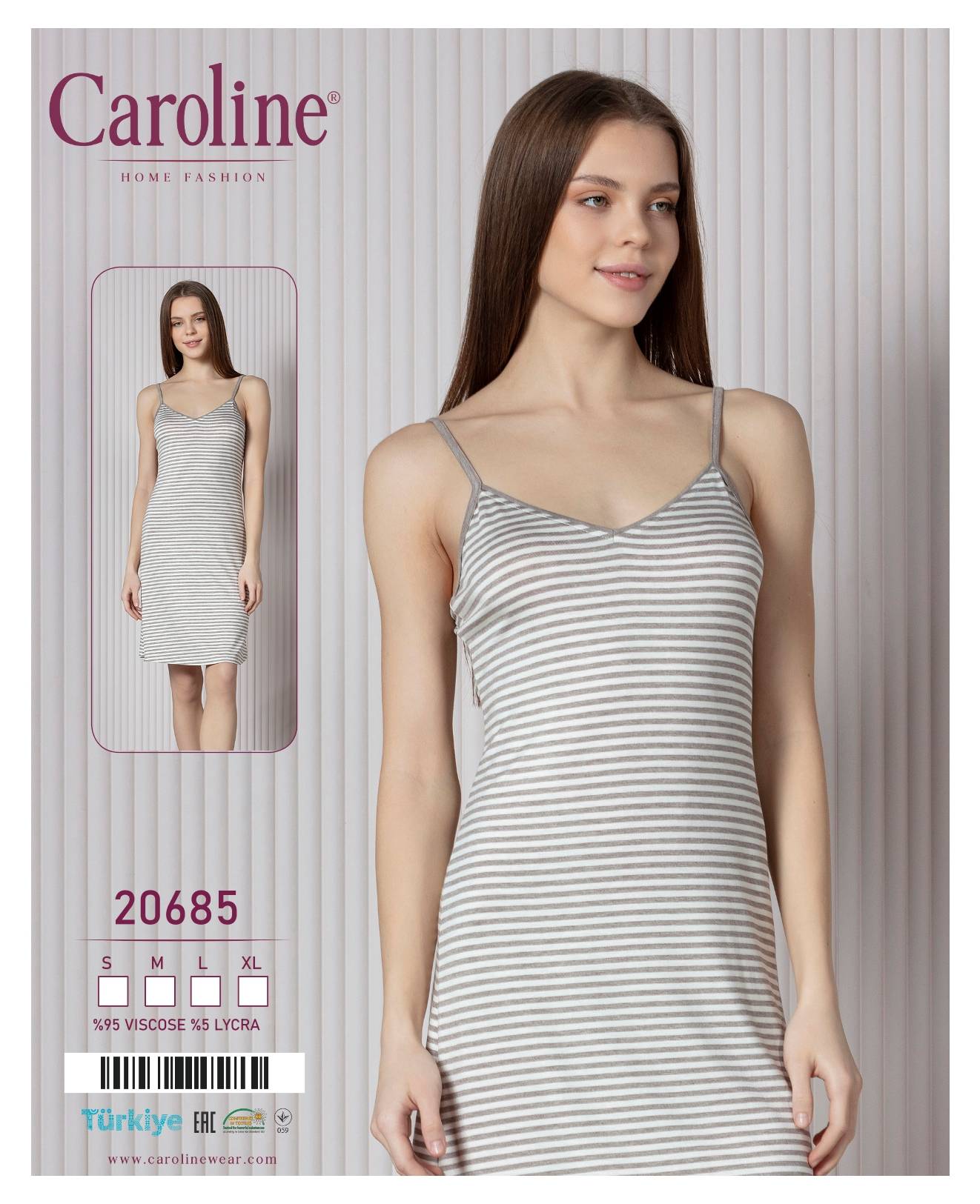 Caroline 20685 ночная рубашка S, XL