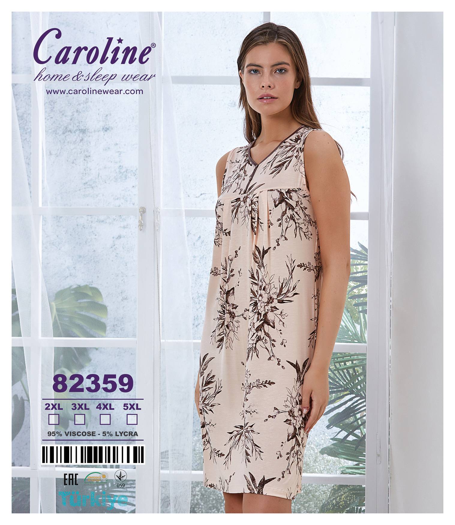 Caroline 82359 ночная рубашка 2XL, 3XL, 4XL, 5XL