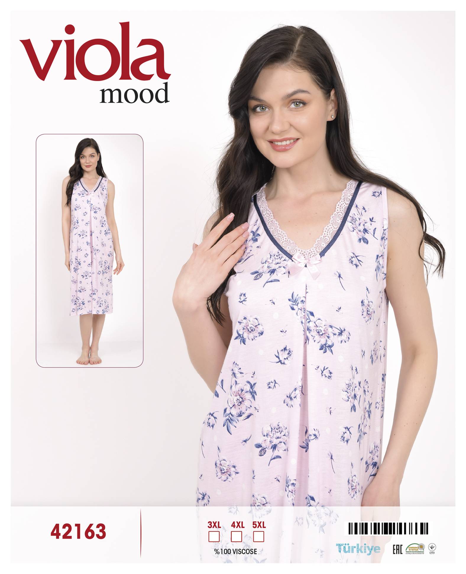 Viola 42163 ночная рубашка 4XL