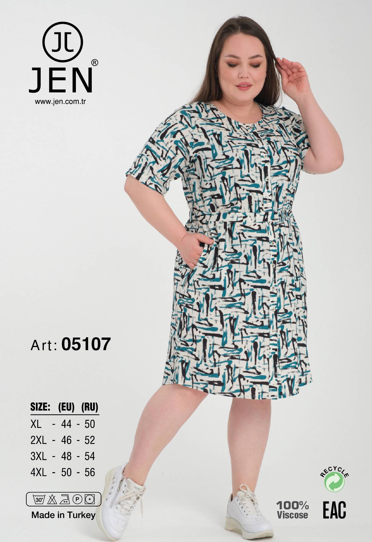 Jen 05107 халат XL, 2XL, 3XL, 4XL