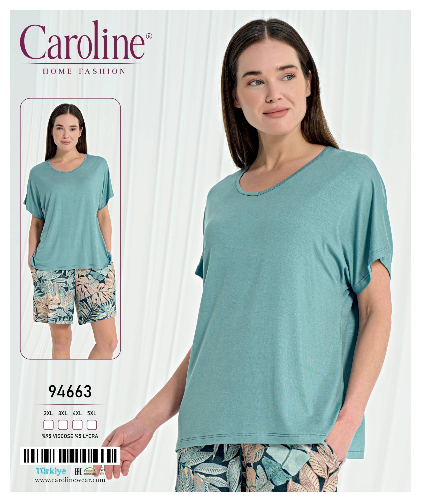Caroline 94663 пижама 2XL, 3XL, 4XL, 5XL
