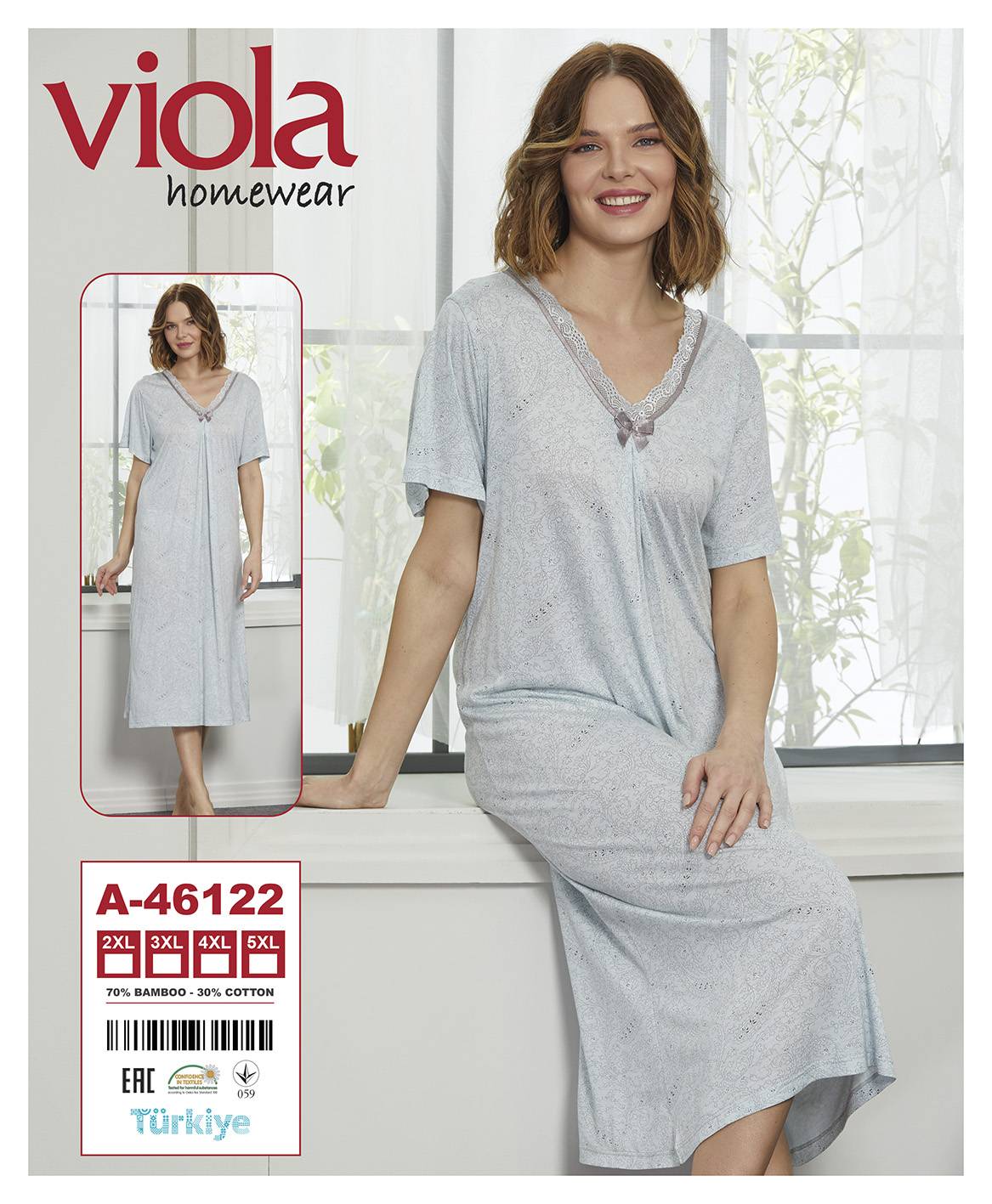 VIOLA MOOD А-46122 ночная рубашка 5XL