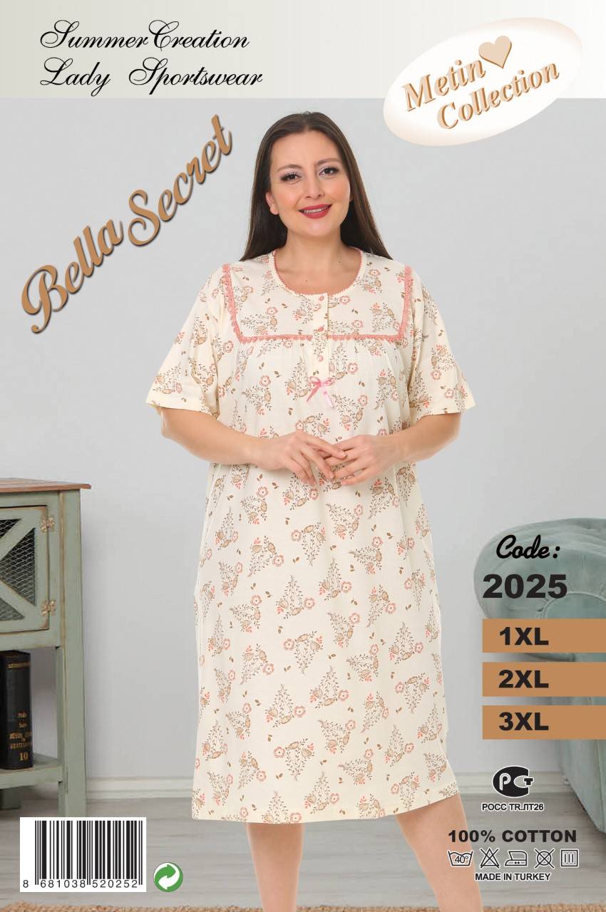 Metin 2025 ночная рубашка 3XL