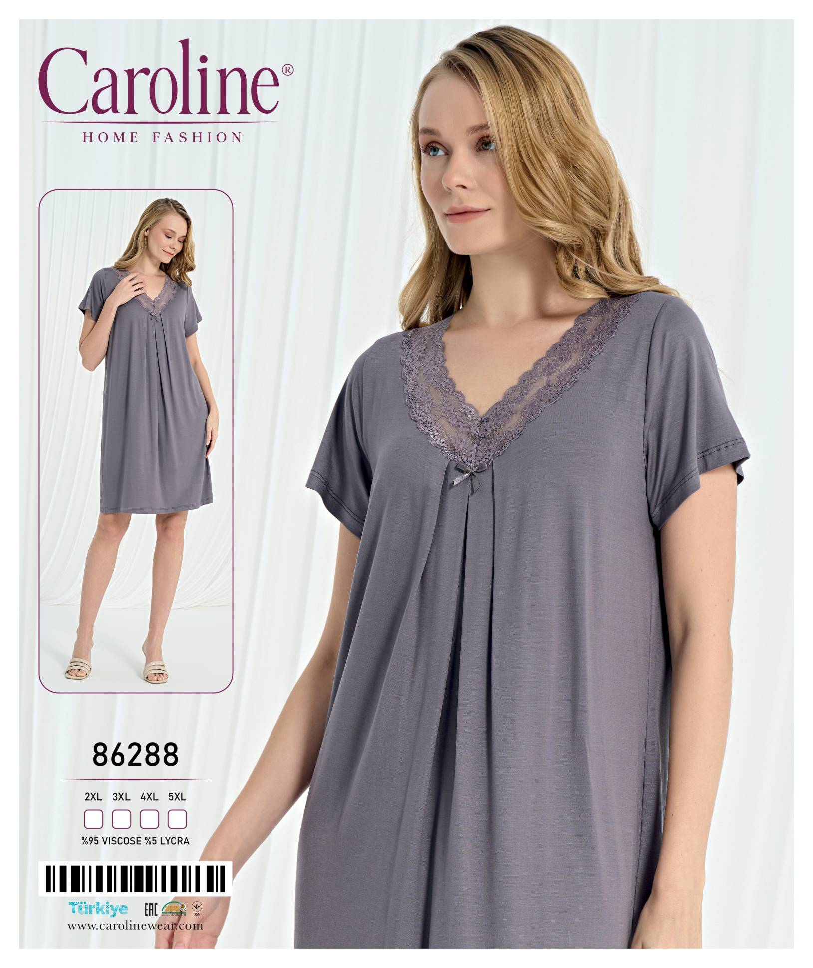 Caroline 86288 ночная рубашка 2XL, 3XL, 4XL, 5XL