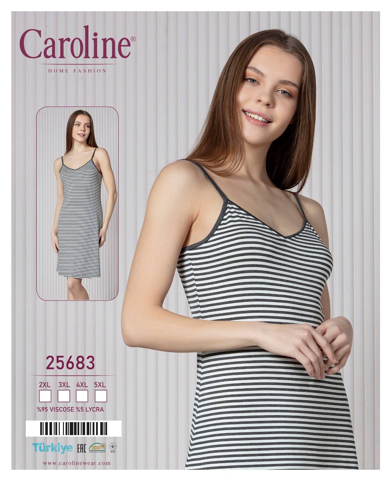 Caroline 25683 ночная рубашка 3XL