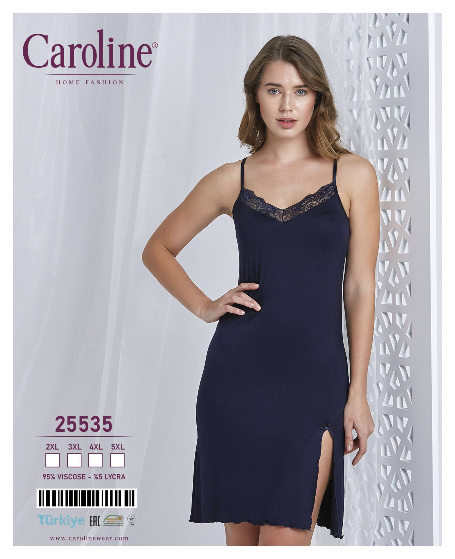 Caroline 25535 ночная рубашка 2XL, 3XL, 4XL, 5XL