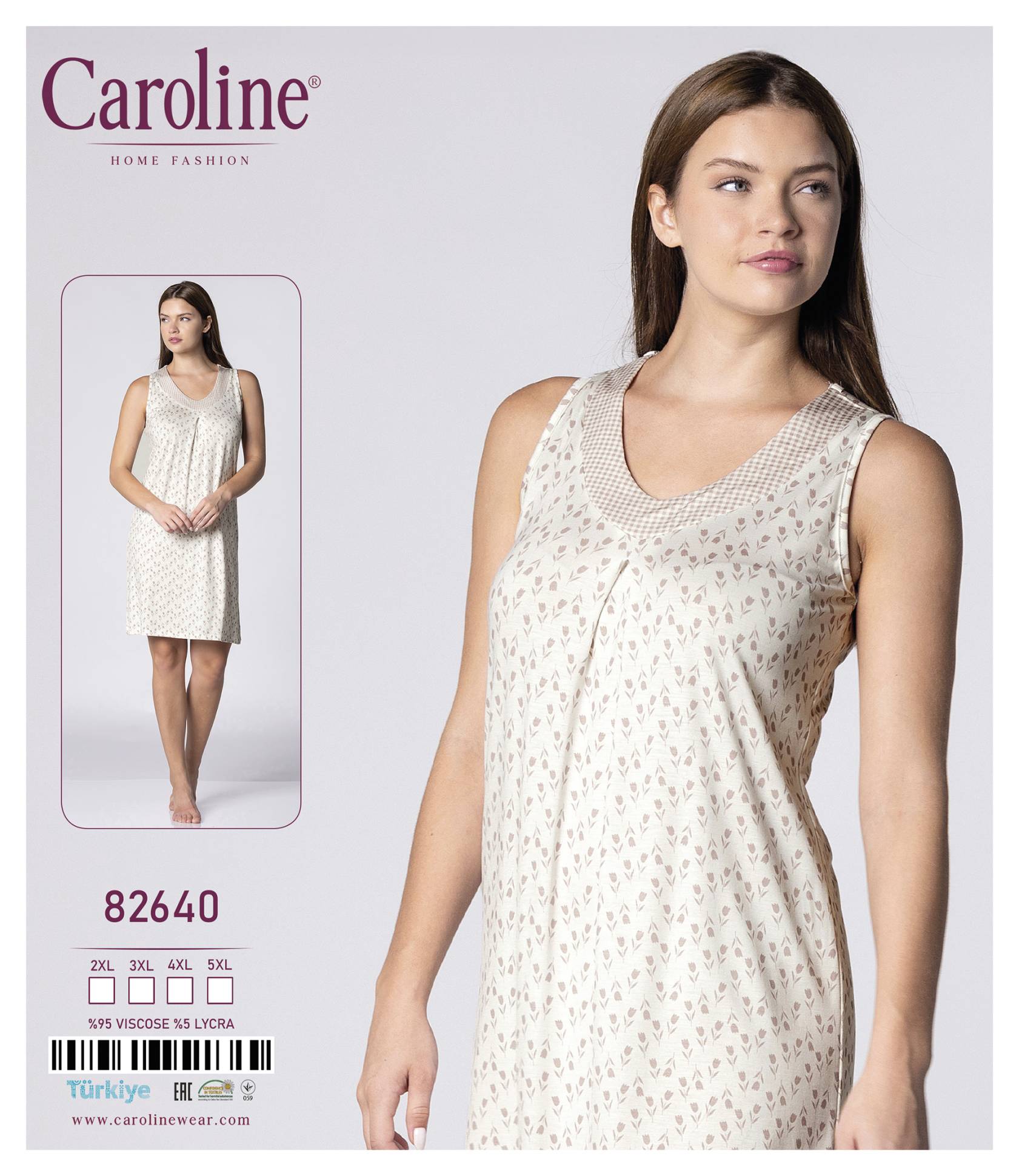 Caroline 82640 ночная рубашка 2XL