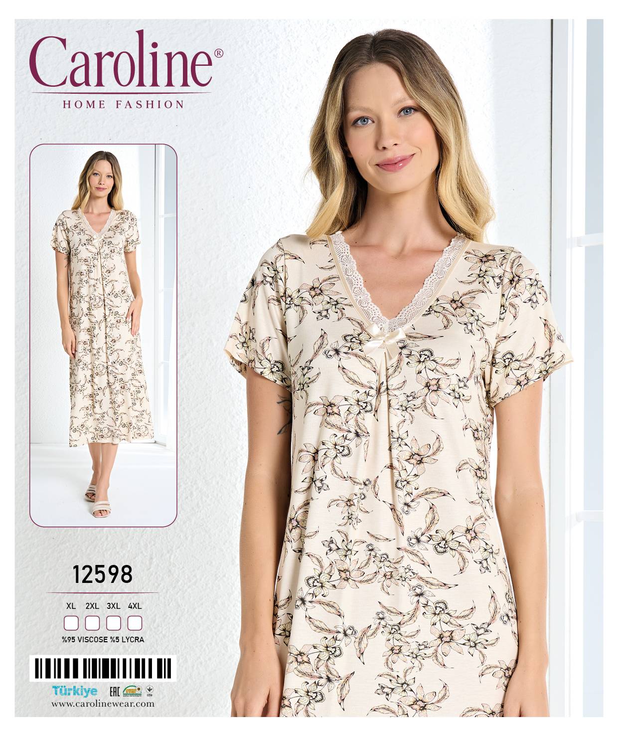 Caroline 12598 ночная рубашка 3XL