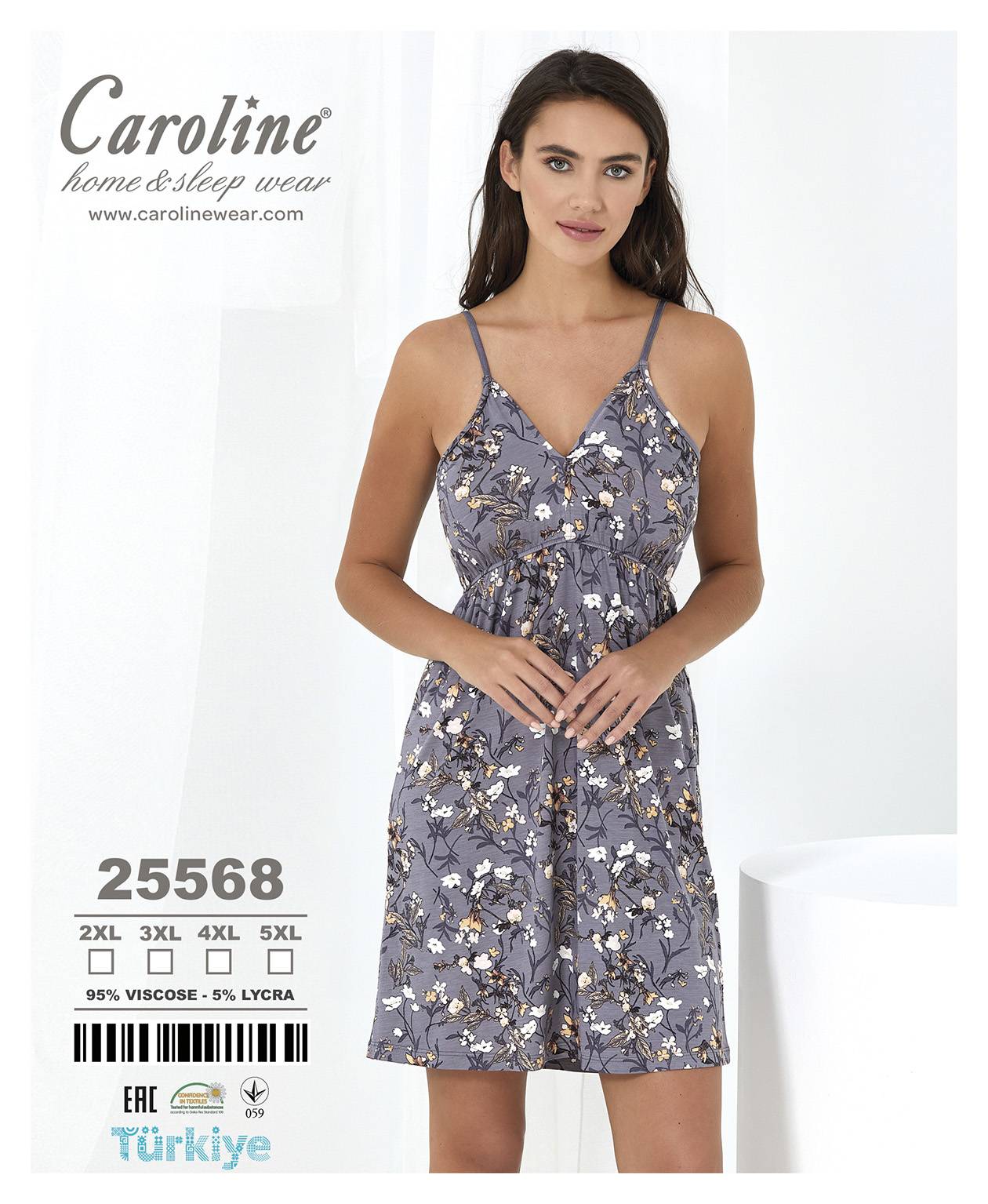 Caroline 25568 ночная рубашка 3XL