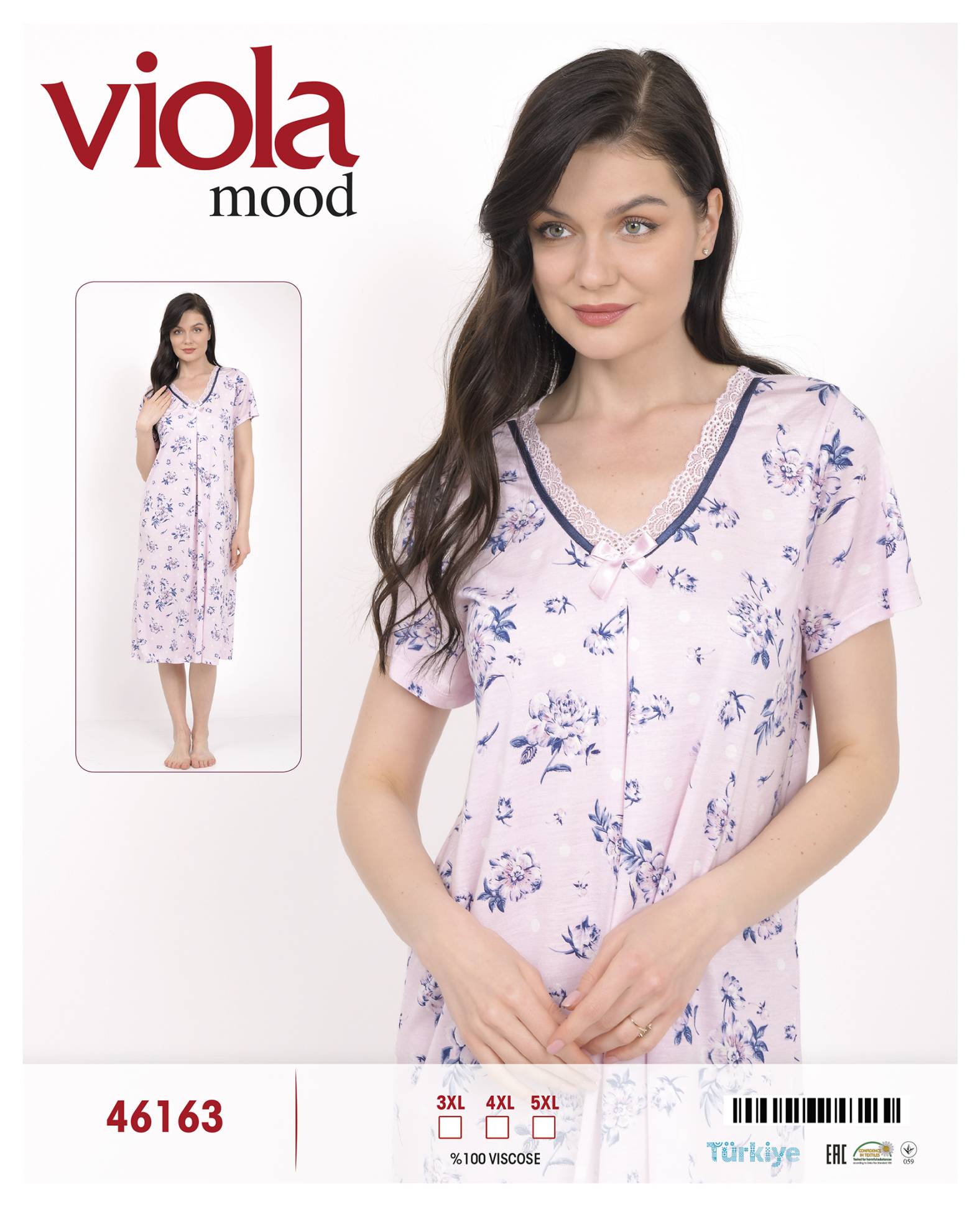 Viola 46163 ночная рубашка 4XL