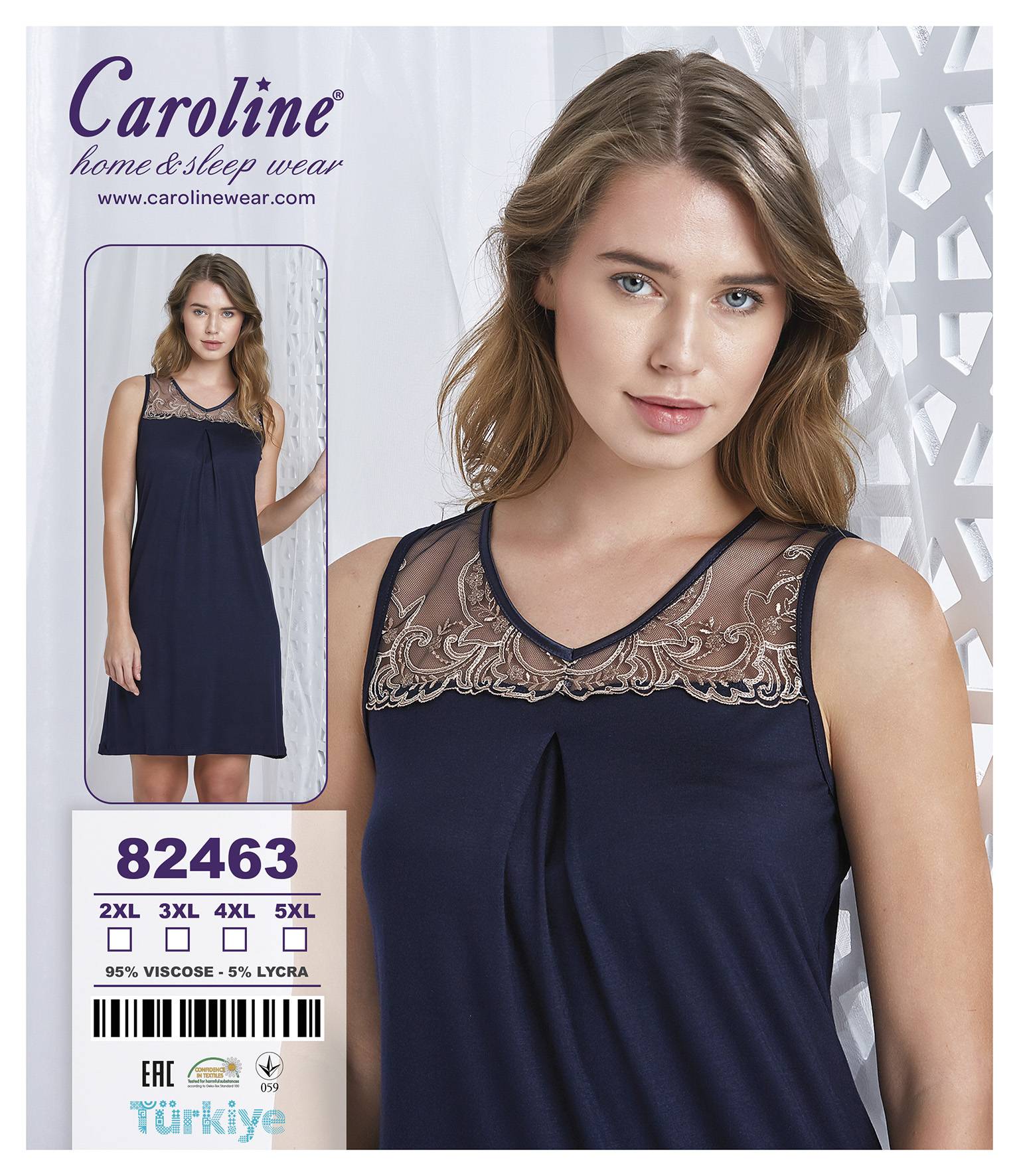 Caroline 82463 ночная рубашка 3XL