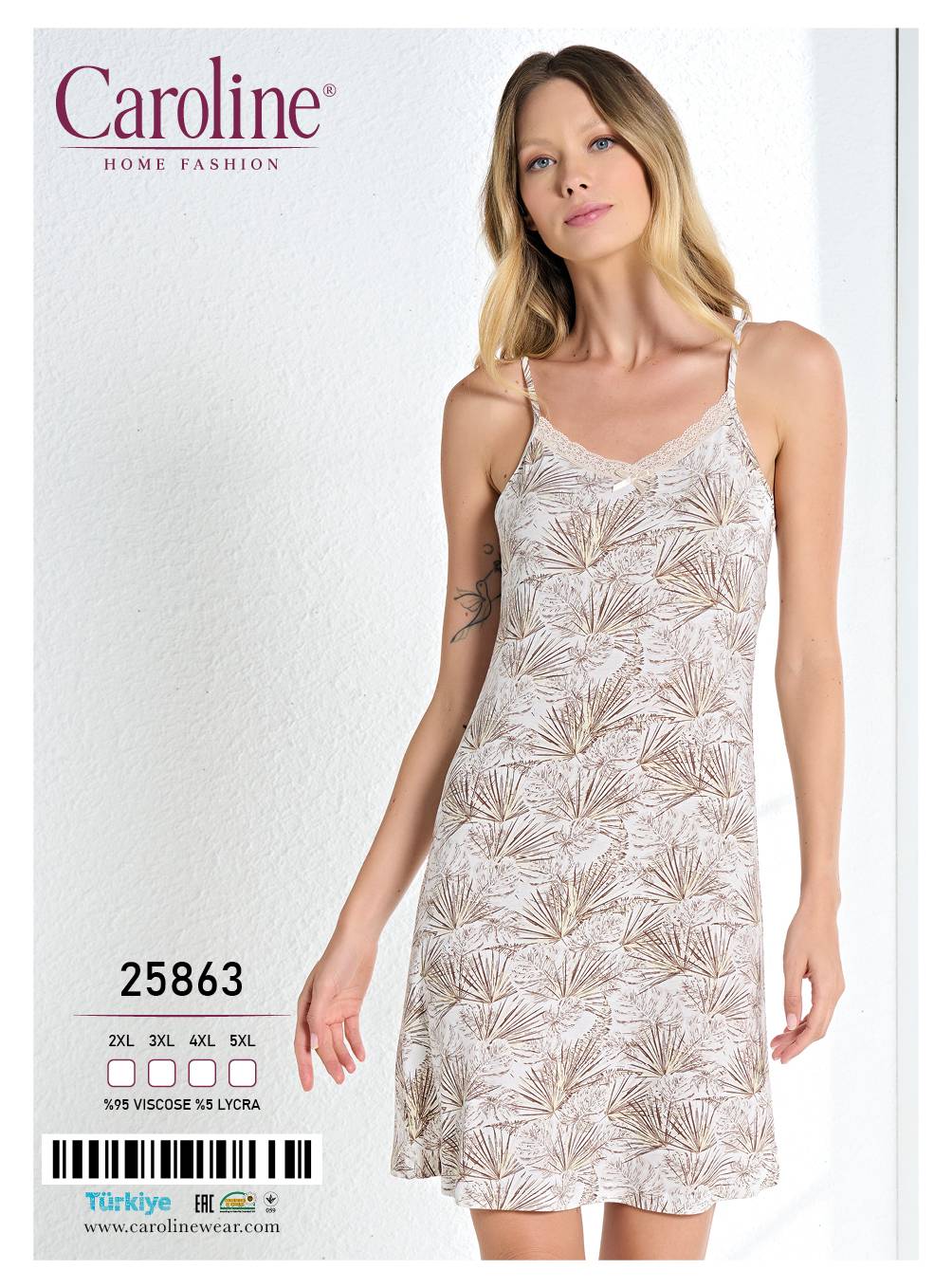 Caroline 25863 ночная рубашка 4XL