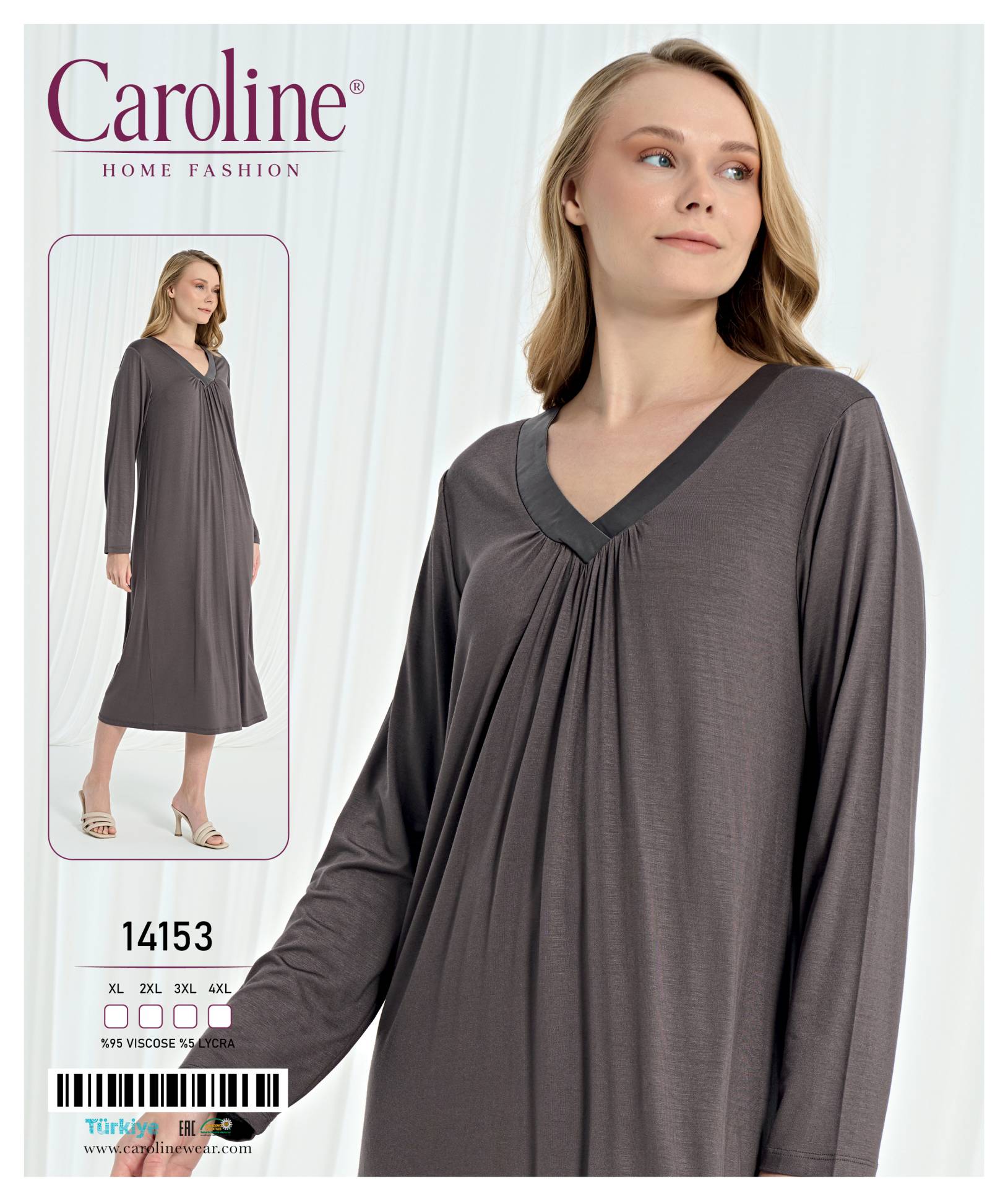 Caroline 14153 ночная рубашка XL, 2XL, 3XL, 4XL