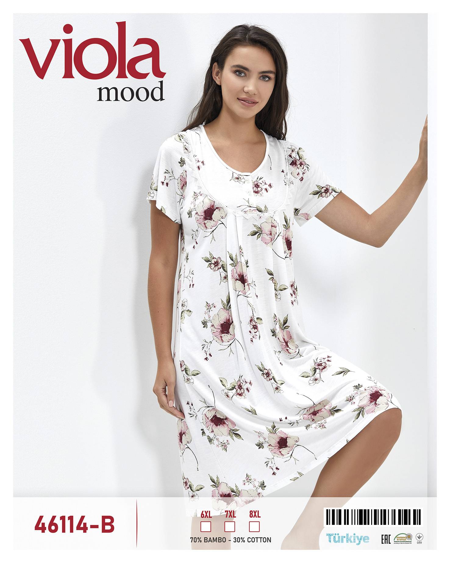 Viola 46114-B ночная рубашка 6XL, 8XL