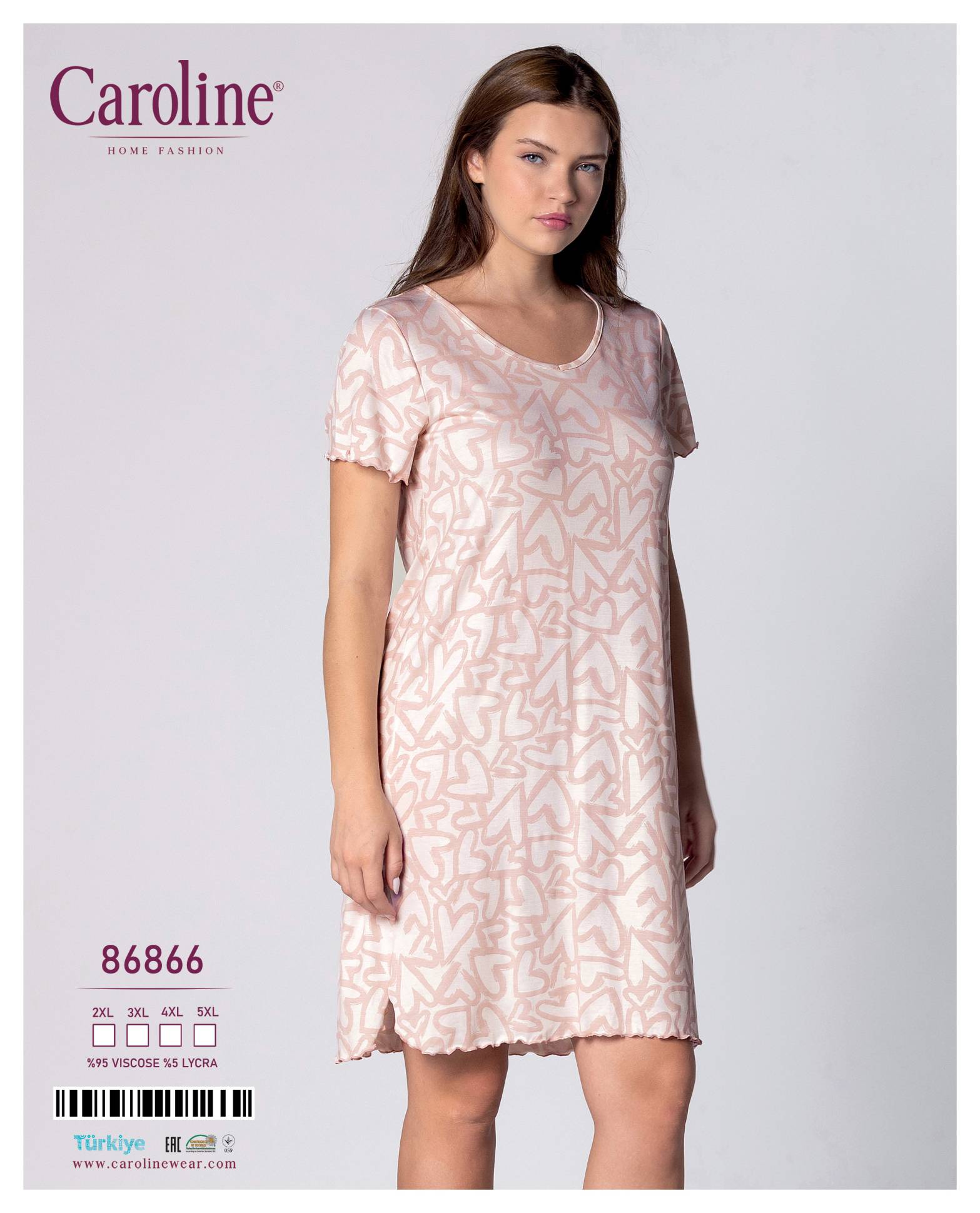 Caroline 86866 ночная рубашка 4XL, 5XL