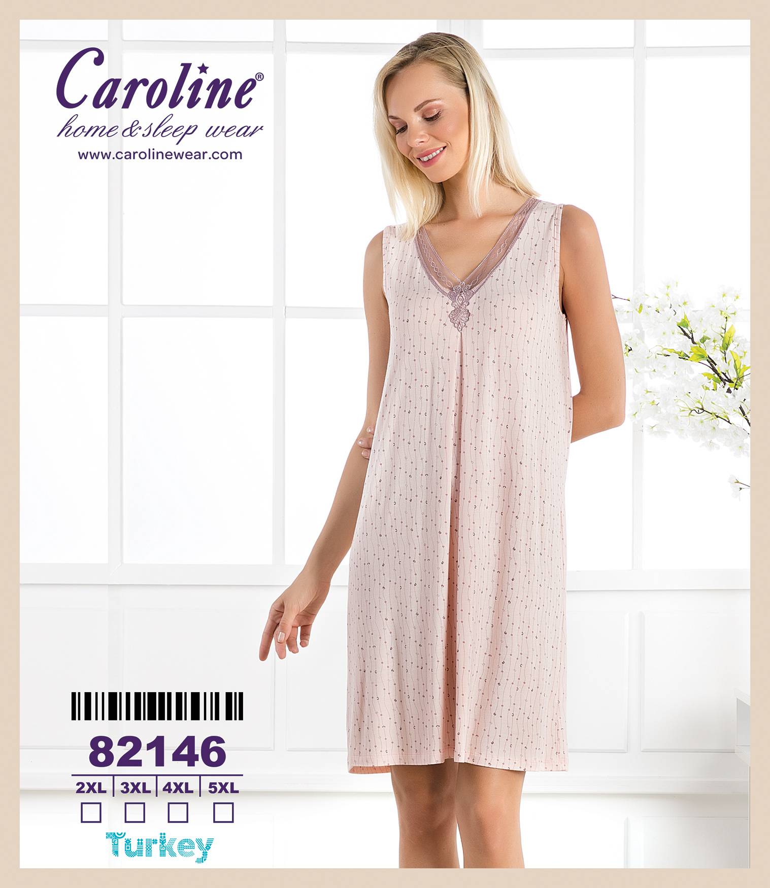 Caroline 82146 ночная рубашка 2XL, 3XL, 4XL, 5XL