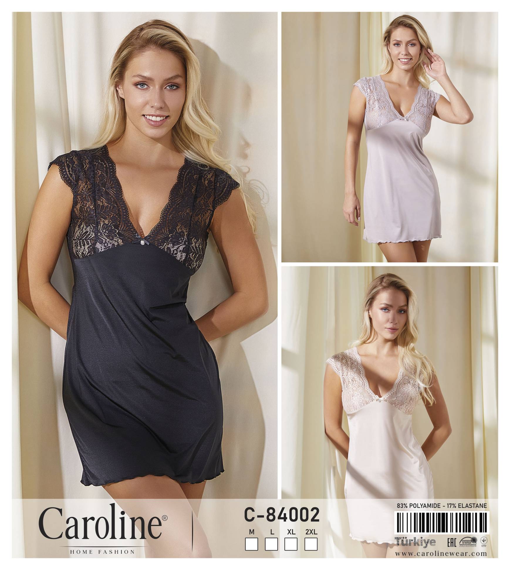 Caroline С-84002 ночная рубашка M, L, 2XL