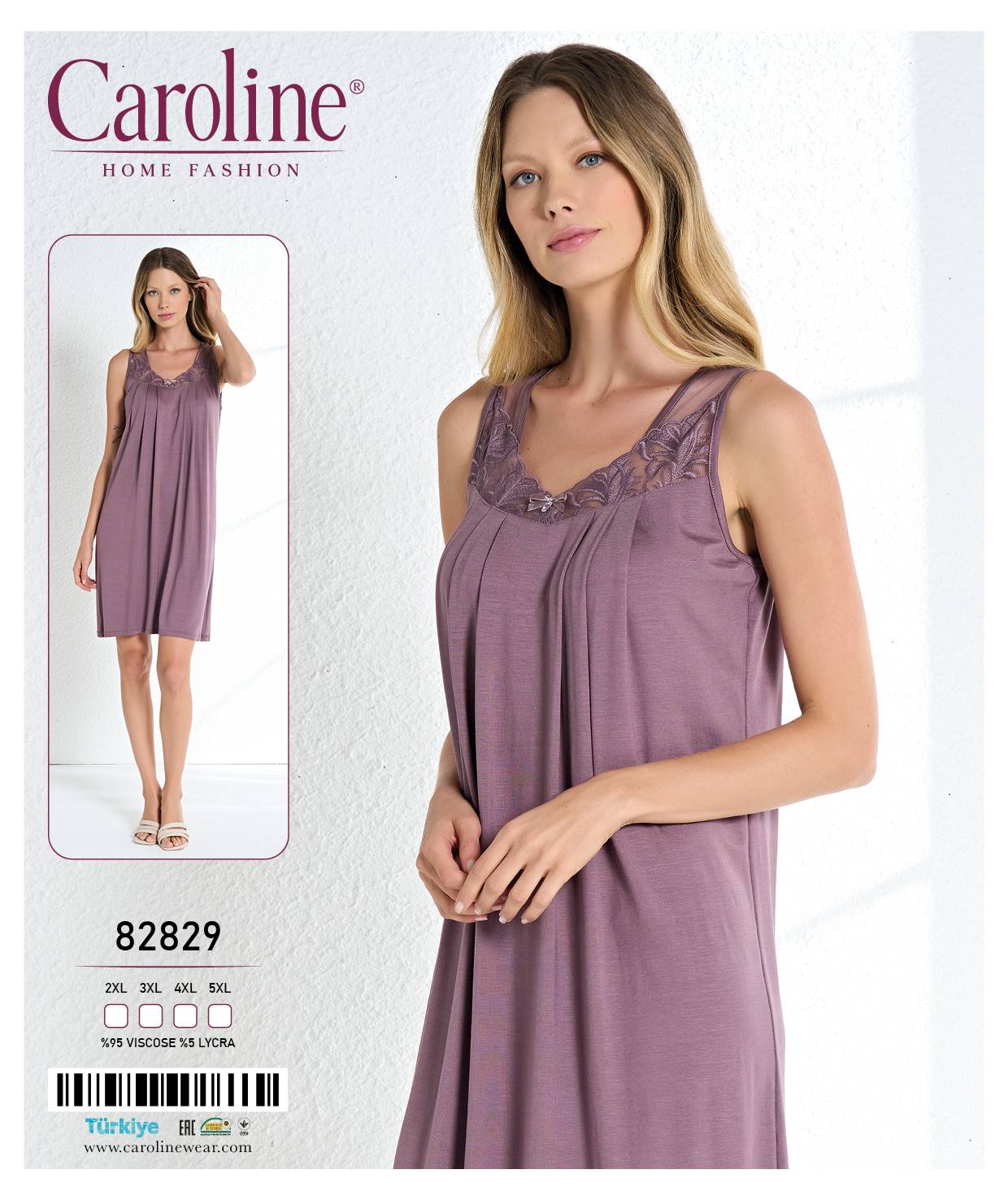 Caroline 82829 ночная рубашка 2XL, 3XL, 4XL, 5XL