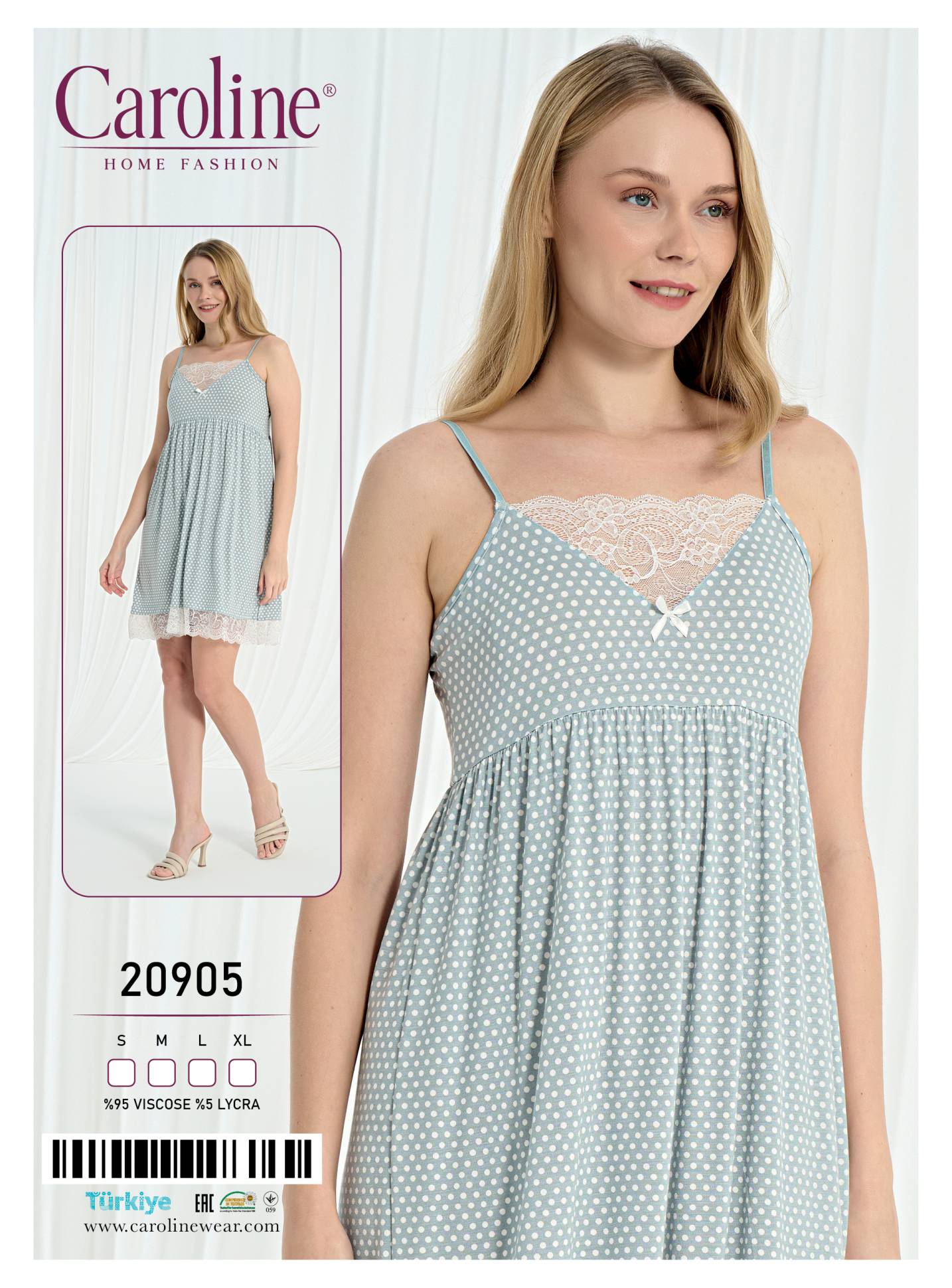 Caroline 20905 ночная рубашка S, M, L, XL