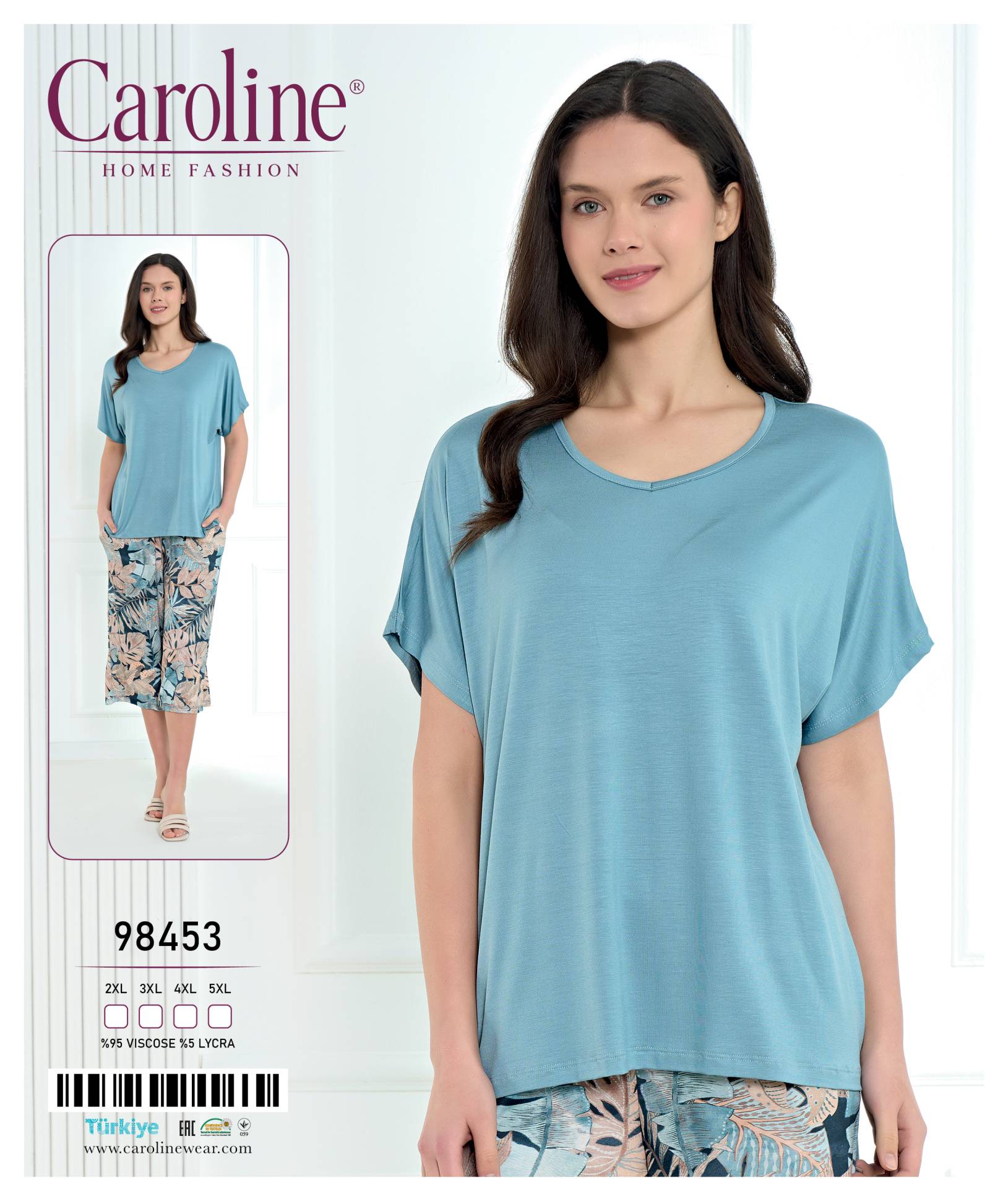 Caroline 98453 пижама 2XL, 4XL, 5XL