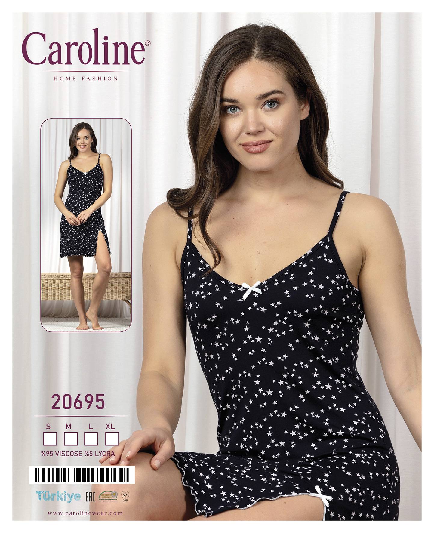 Caroline 20695 ночная рубашка S