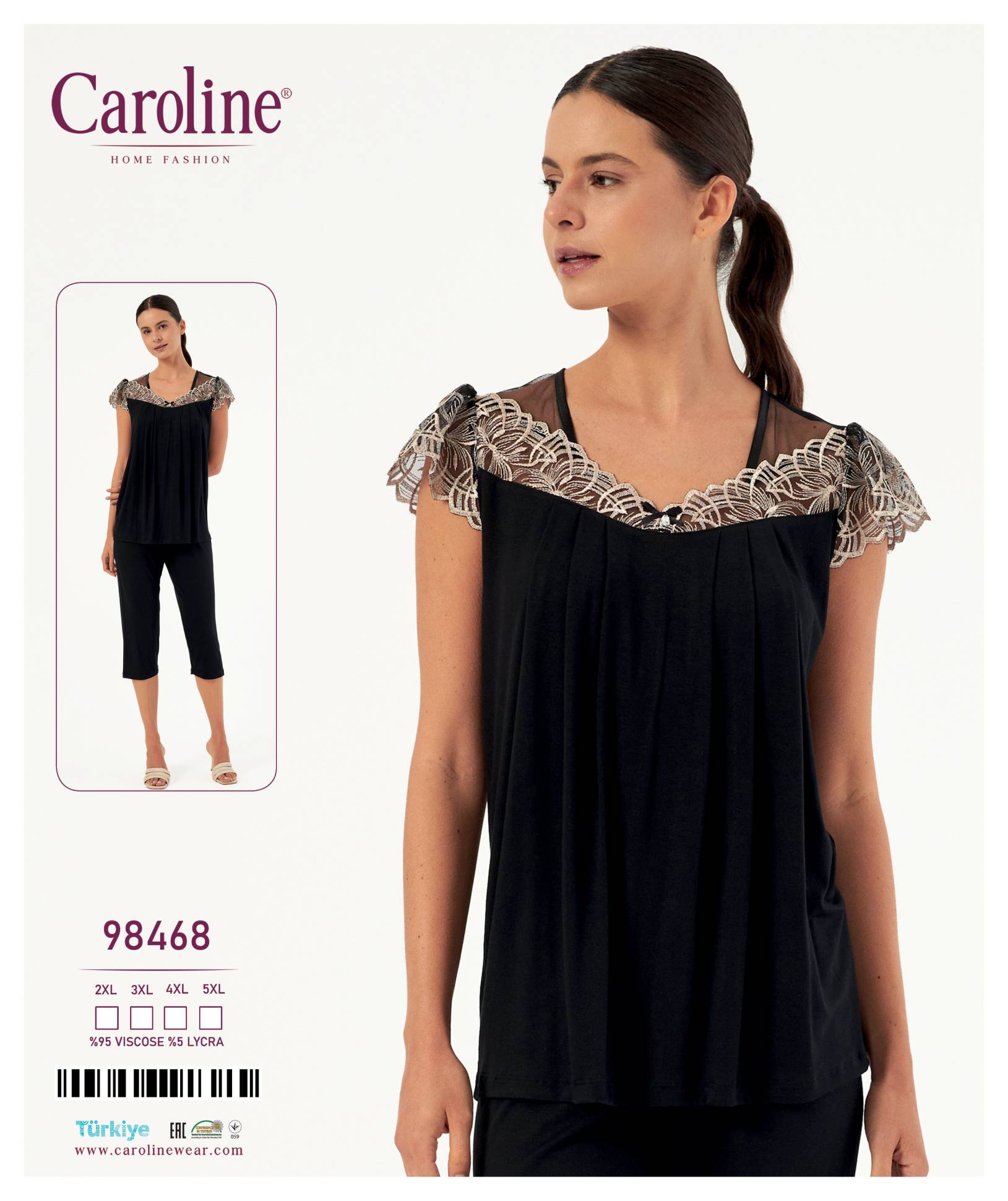 Caroline 98468 пижама 2XL, 3XL, 4XL, 5XL