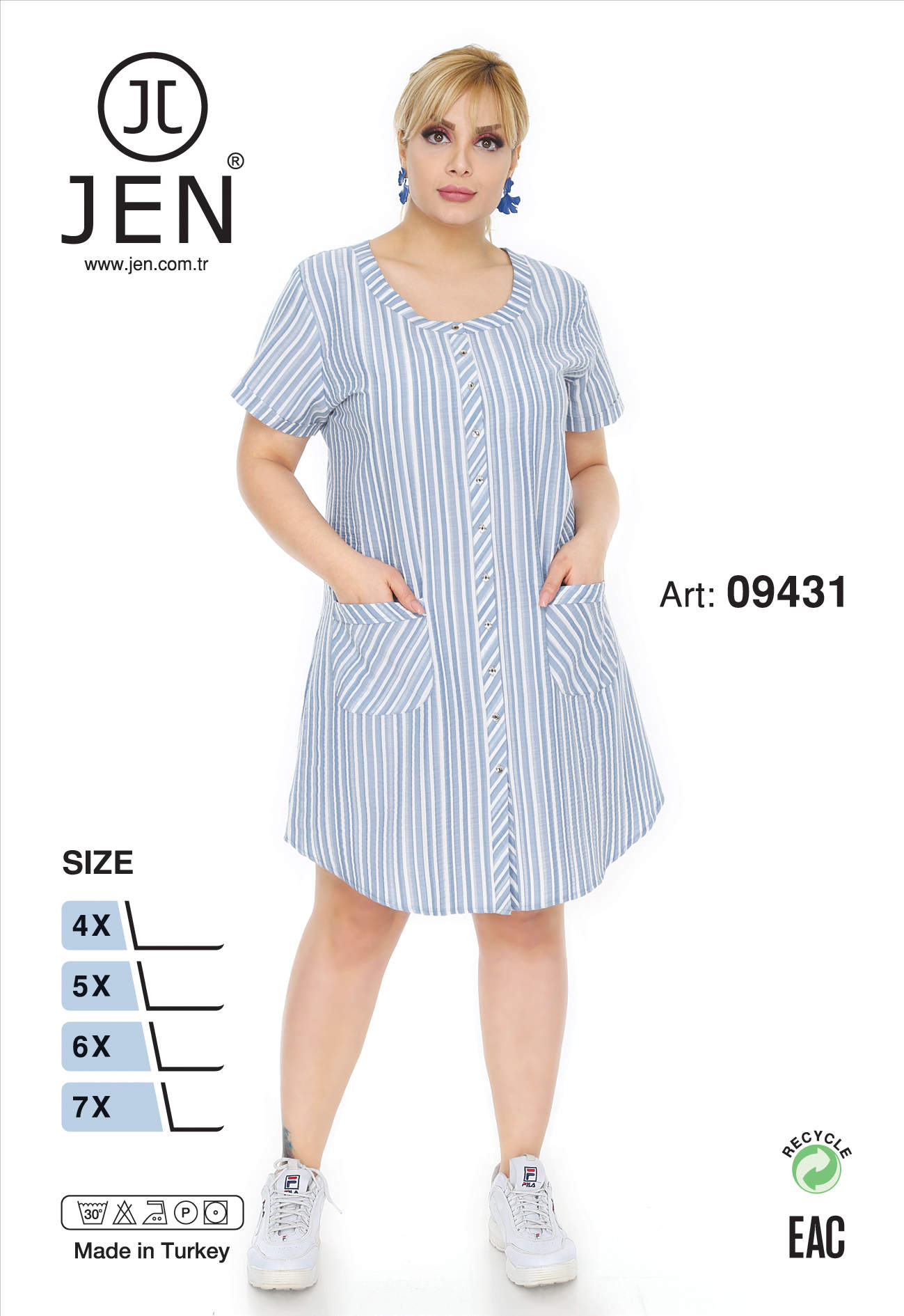 Jen 09431 халат 4XL, 5XL, 6XL, 7XL
