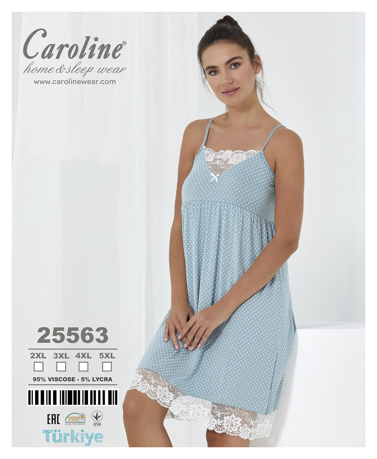 Caroline 25563 ночная рубашка 2XL
