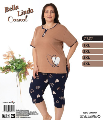 Metin 7121 пижама 1XL, 2XL, 3XL, 4XL