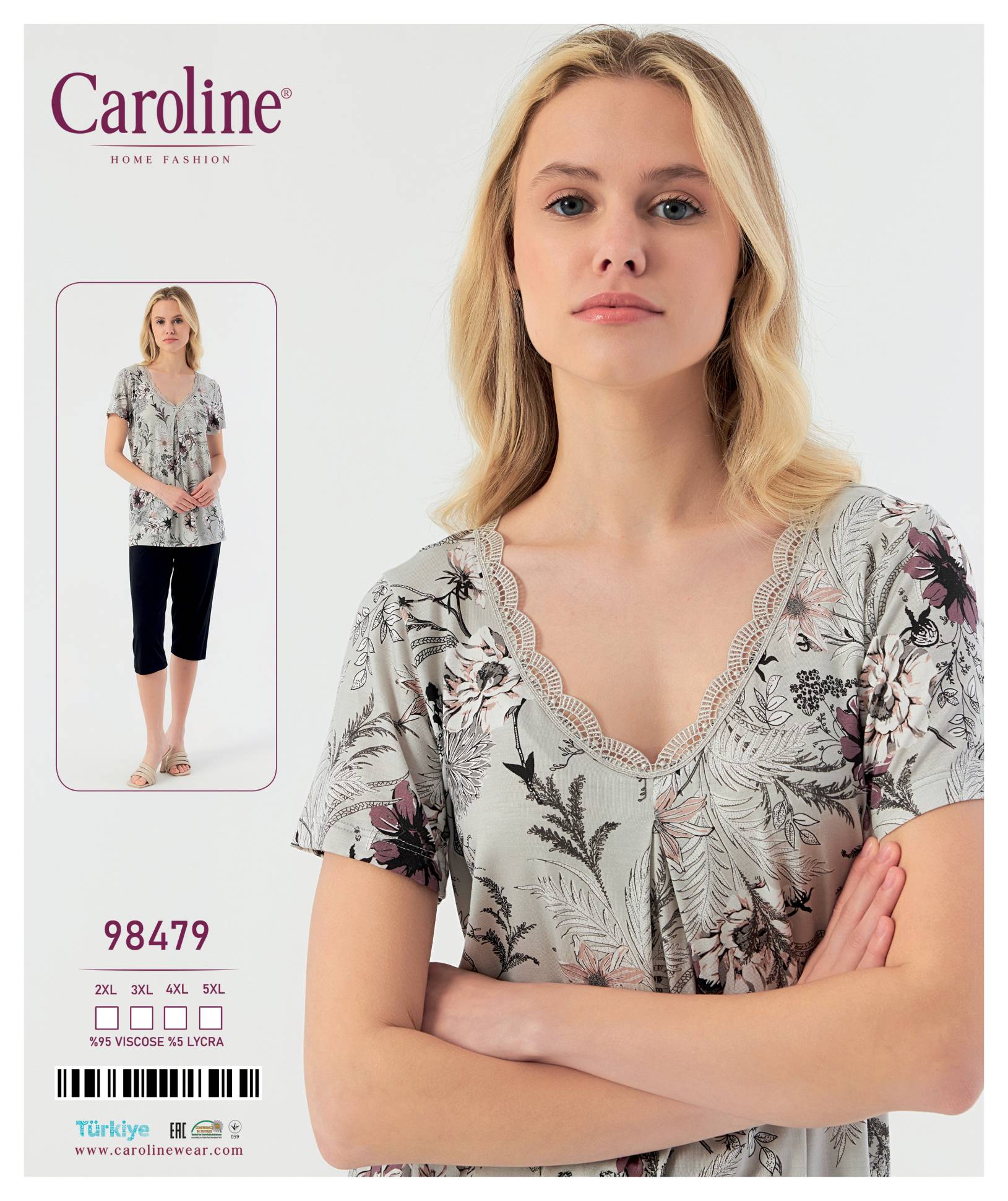 Caroline 98479 пижама 2XL, 3XL, 4XL, 5XL
