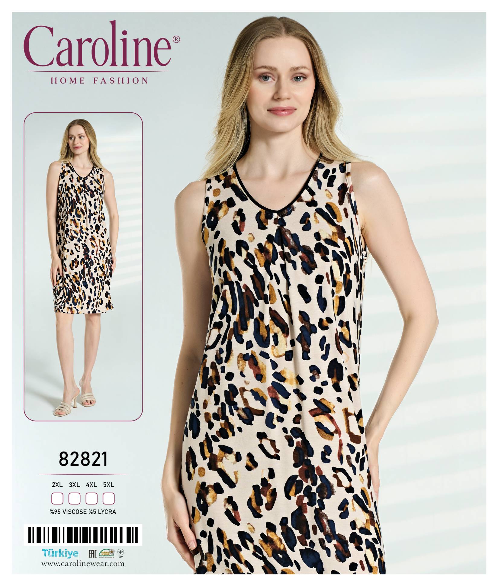 Caroline 82821 ночная рубашка 2XL