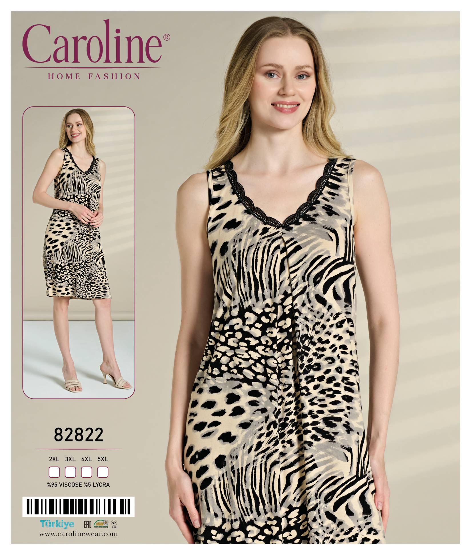 Caroline 82822 ночная рубашка 4XL