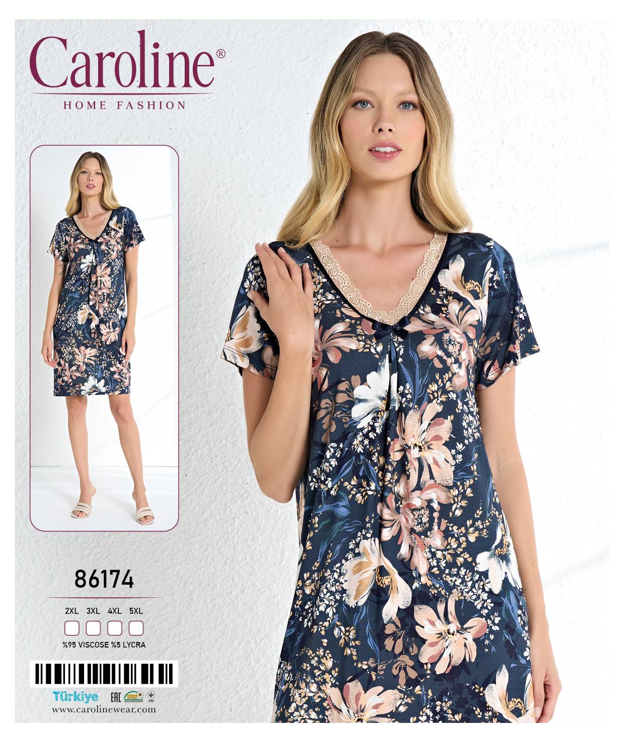 Caroline 86174 ночная рубашка 2XL