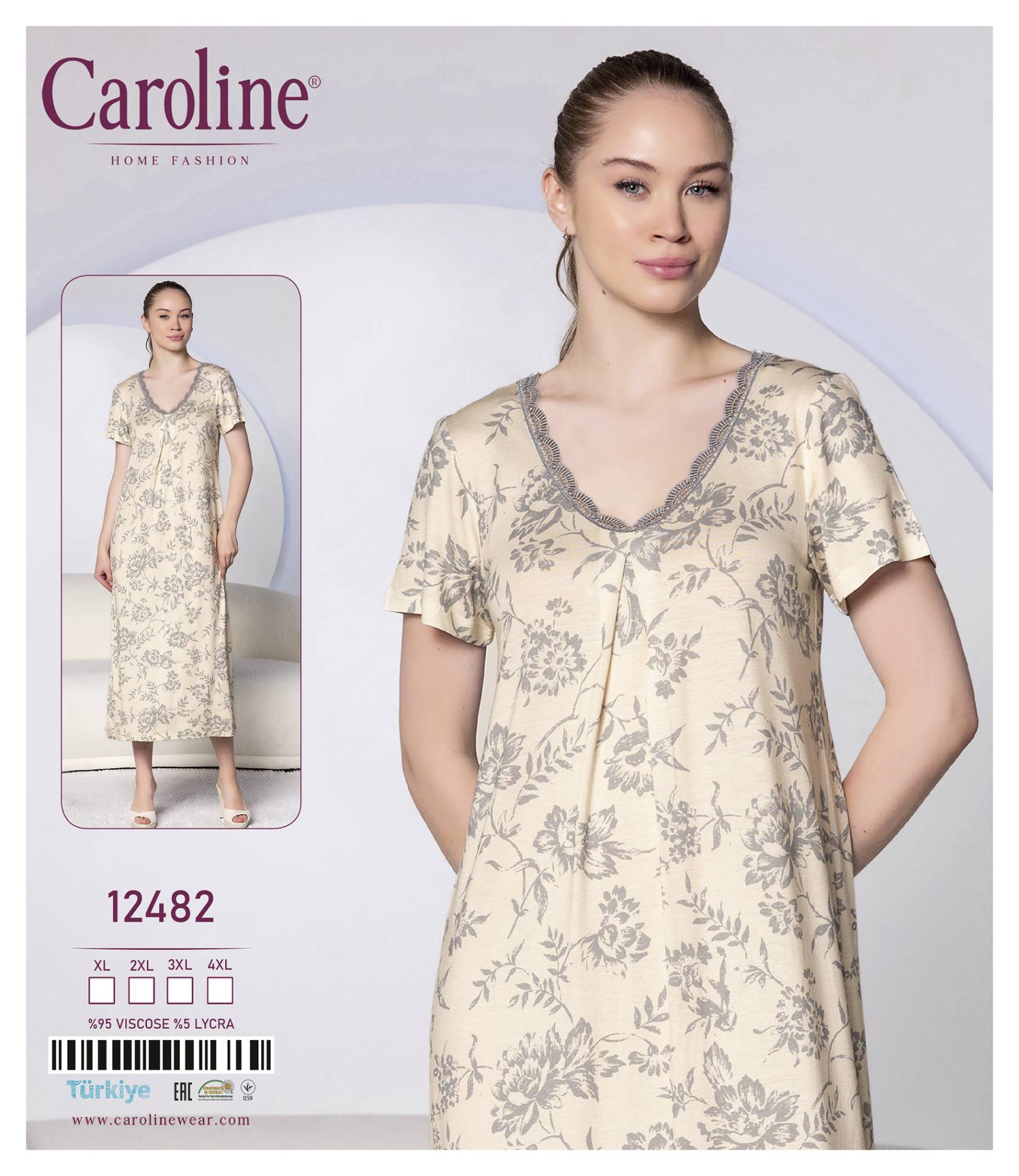 Caroline 12482 ночная рубашка 2XL
