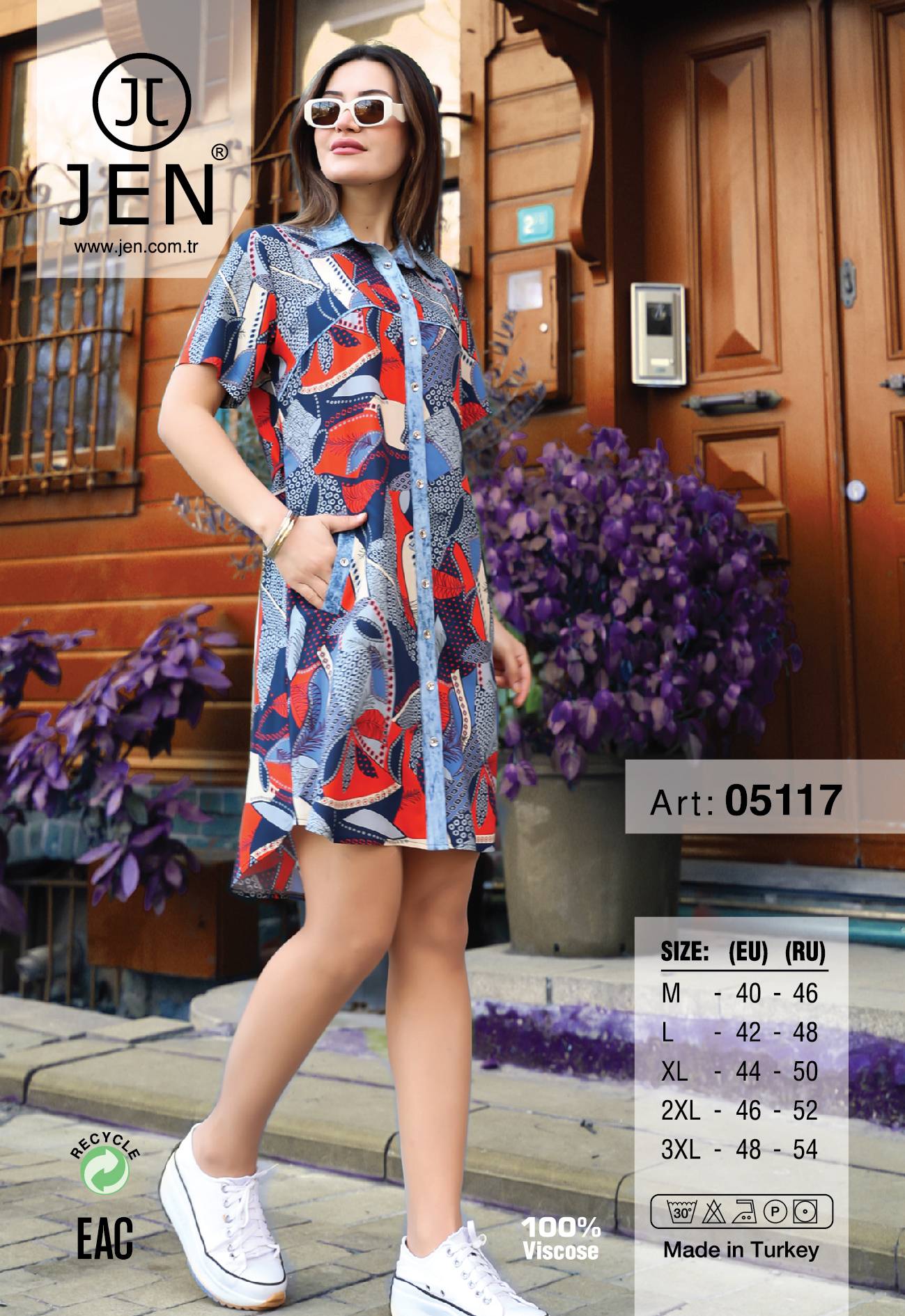 Jen 05117 халат M, L, XL, 2XL, 3XL