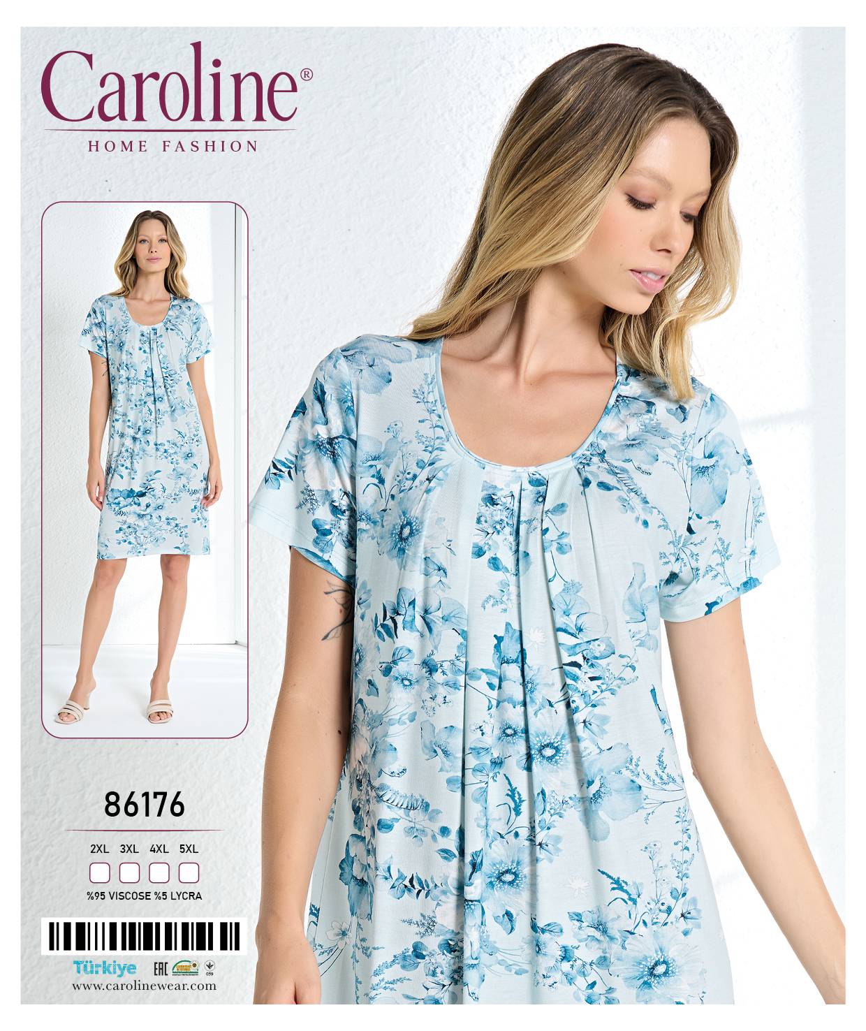 Caroline 86176 ночная рубашка 2XL, 3XL, 4XL, 5XL
