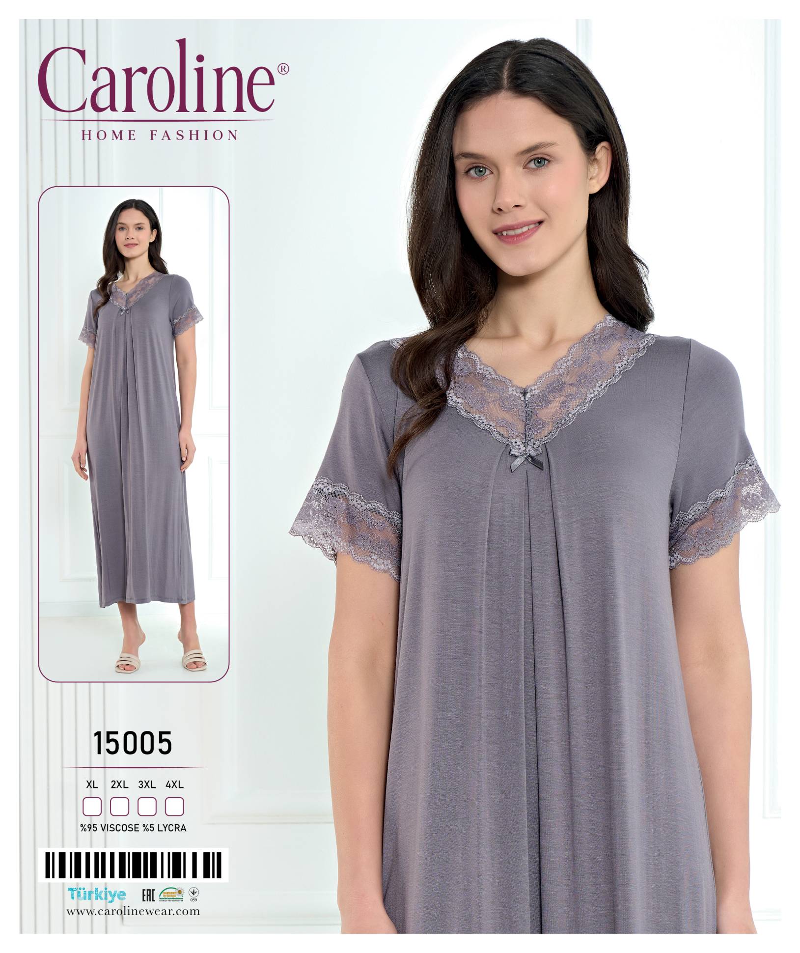 Caroline 15005 ночная рубашка XL, 2XL, 3XL, 4XL