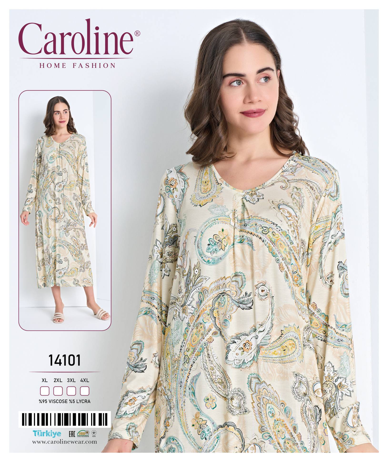 Caroline 14101 ночная рубашка 2XL