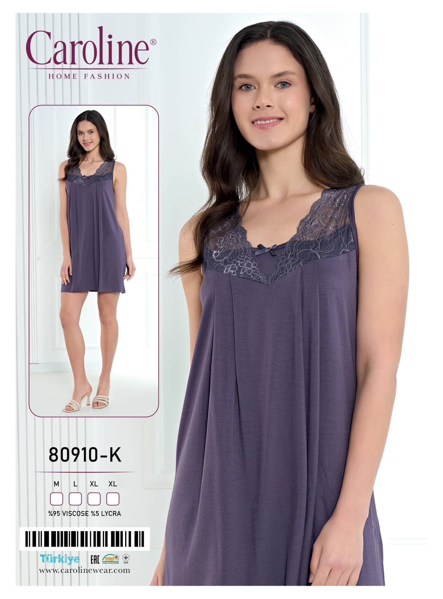 Caroline 80910-K ночная рубашка M, L, XL, XL