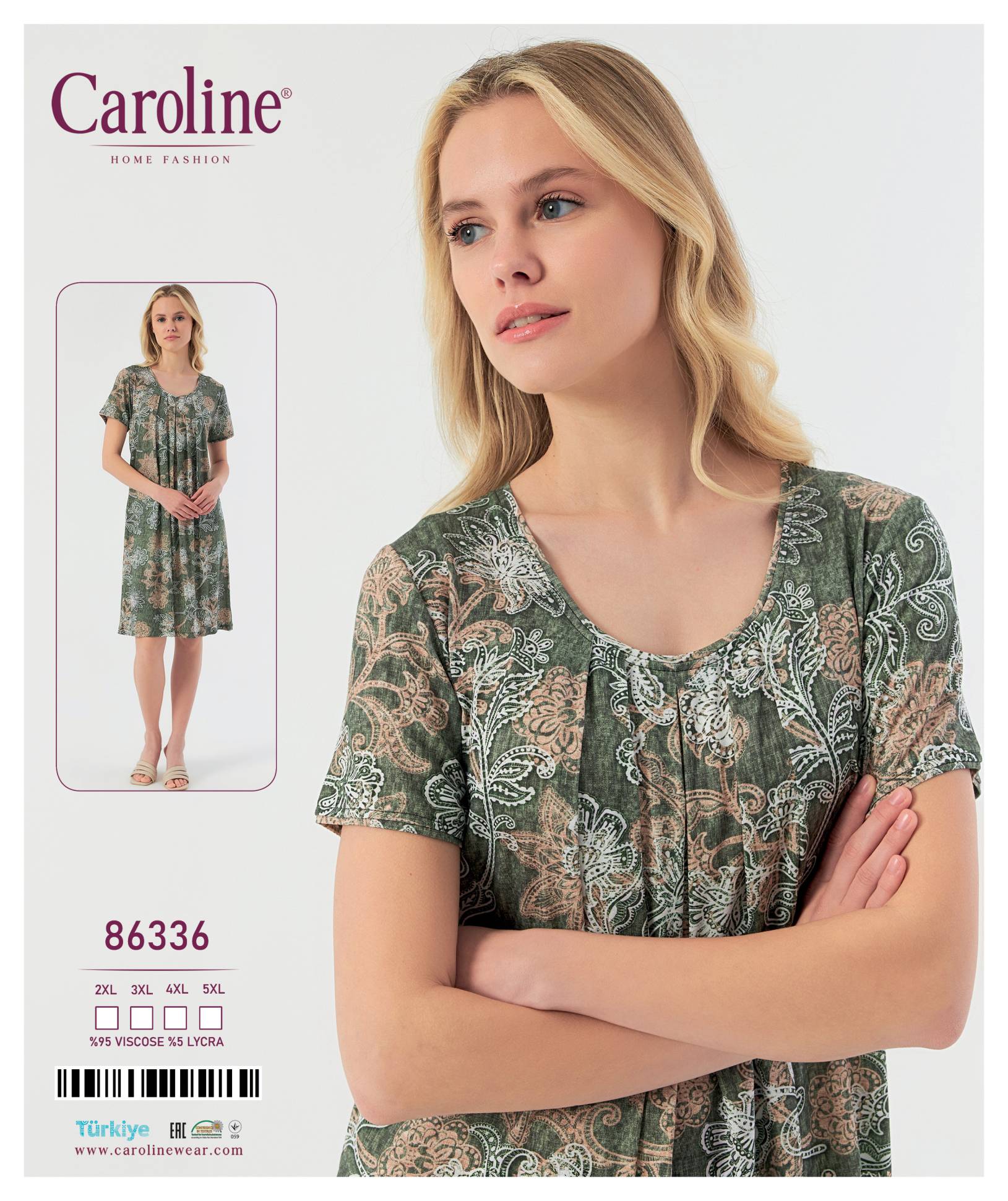 Caroline 86336 ночная рубашка 2XL, 3XL, 4XL, 5XL