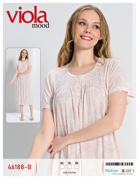 Viola 46188-B ночная рубашка 6XL, 7XL, 8XL