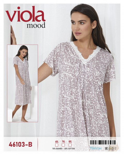 VIOLA MOOD А-46103-B ночная рубашка 6XL, 7XL, 8XL