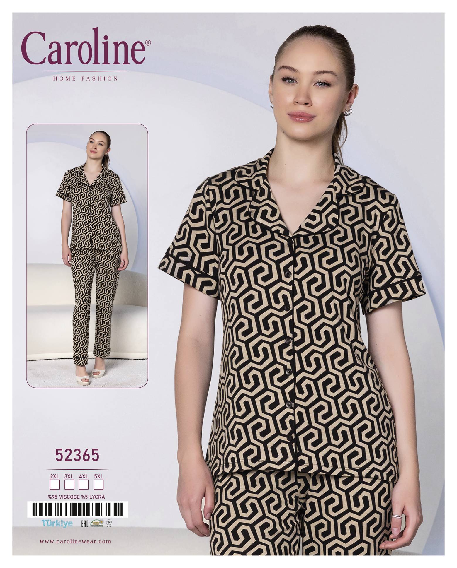 Caroline 52365 пижама 2XL, 3XL, 4XL, 5XL