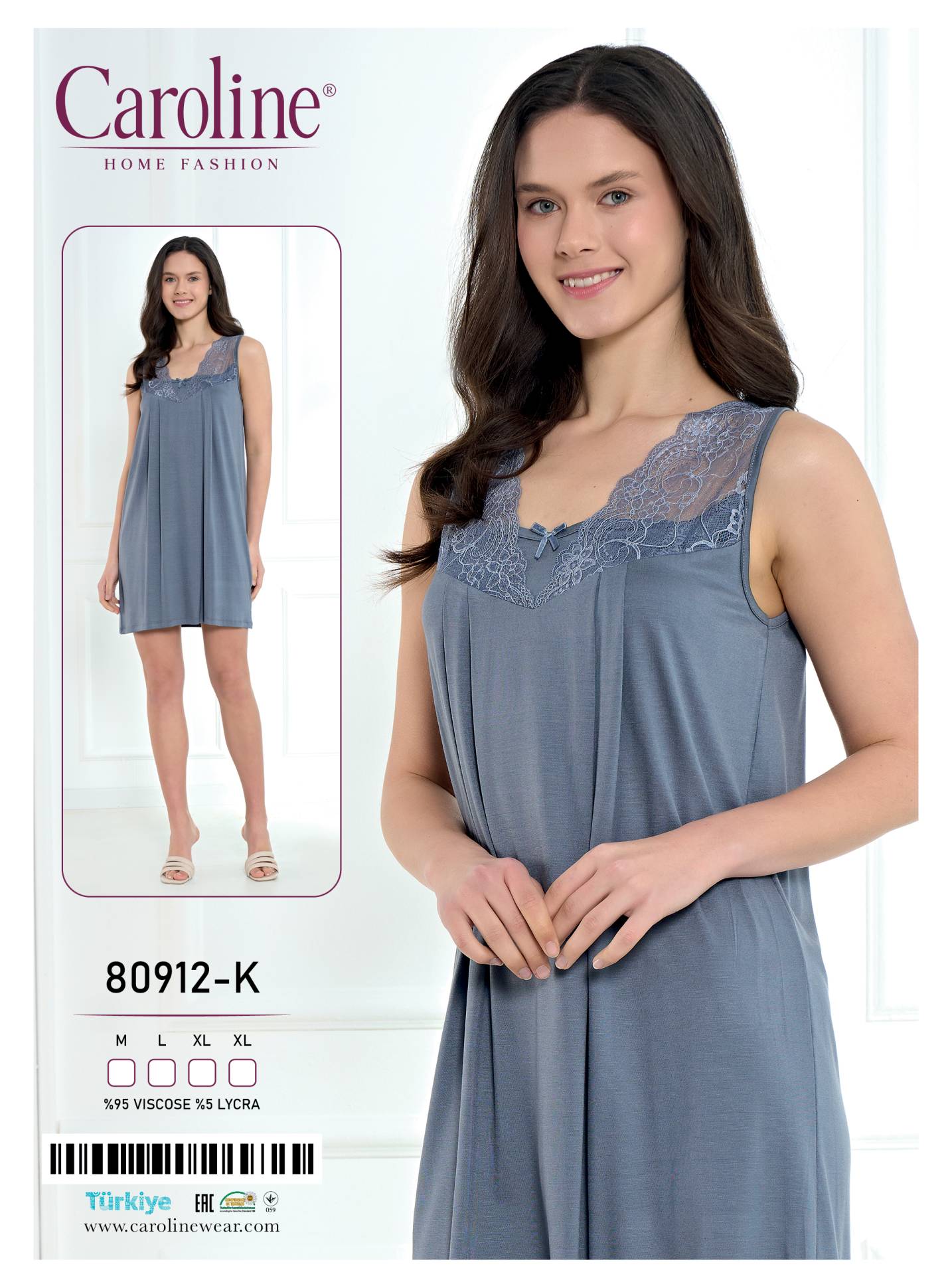 Caroline 80912-K ночная рубашка M, L, XL, XL