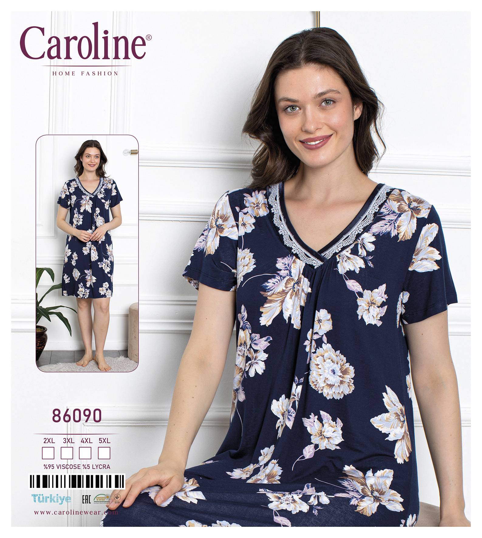 Caroline 86090 ночная рубашка 2XL