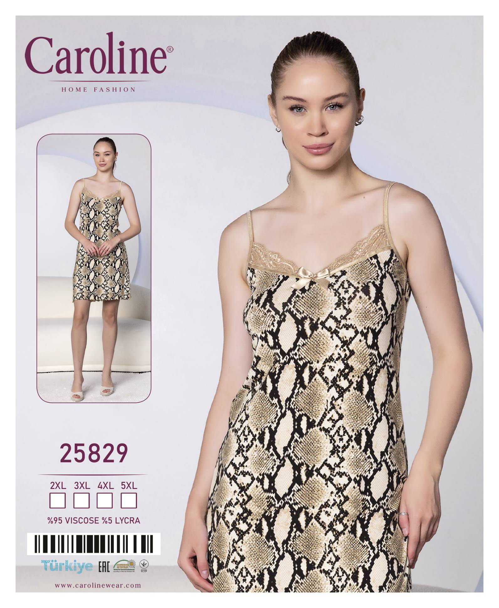 Caroline 25829 ночная рубашка 2XL, 3XL, 4XL, 5XL