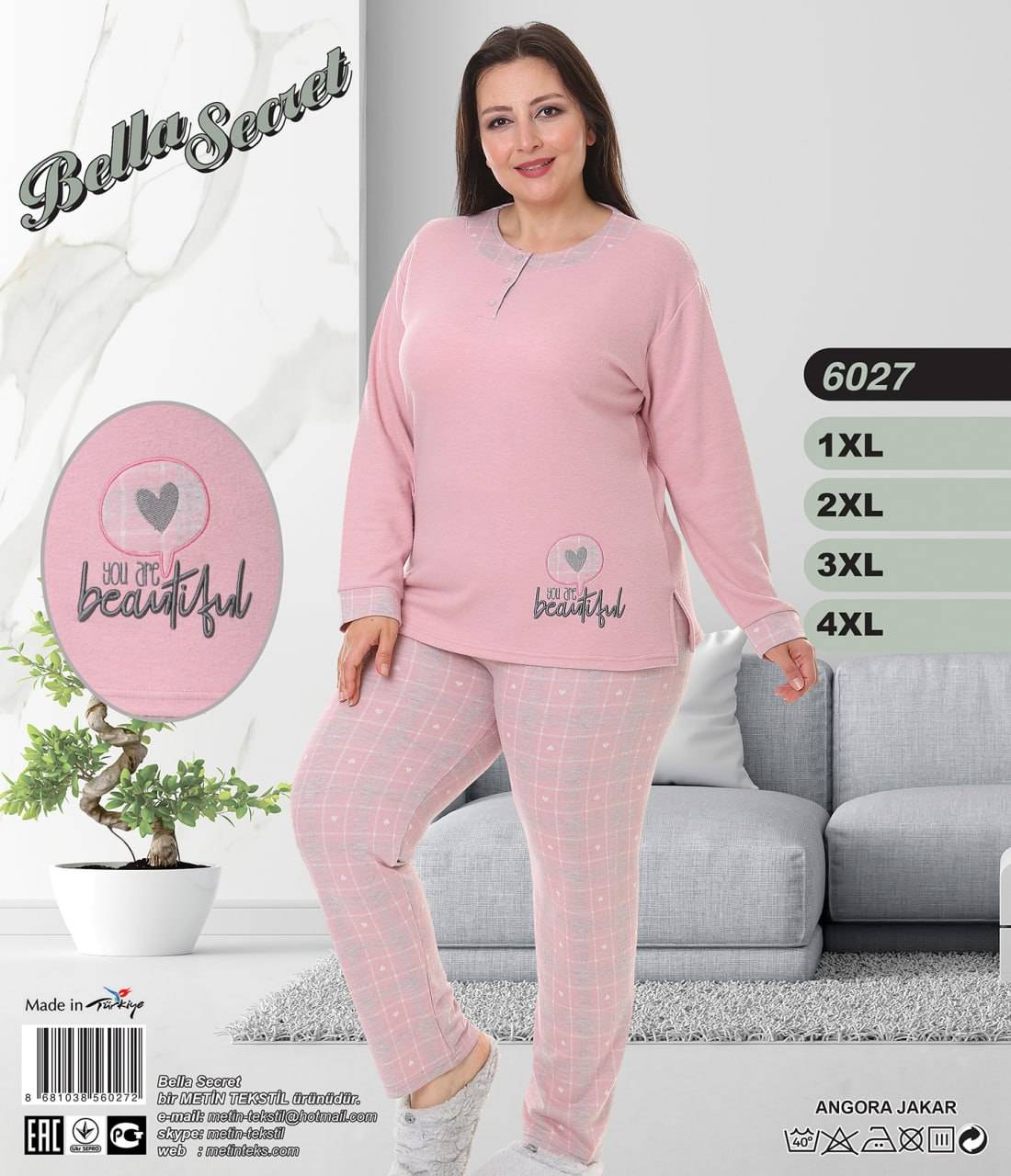Metin 6027 пижама 1XL, 2XL, 3XL, 4XL